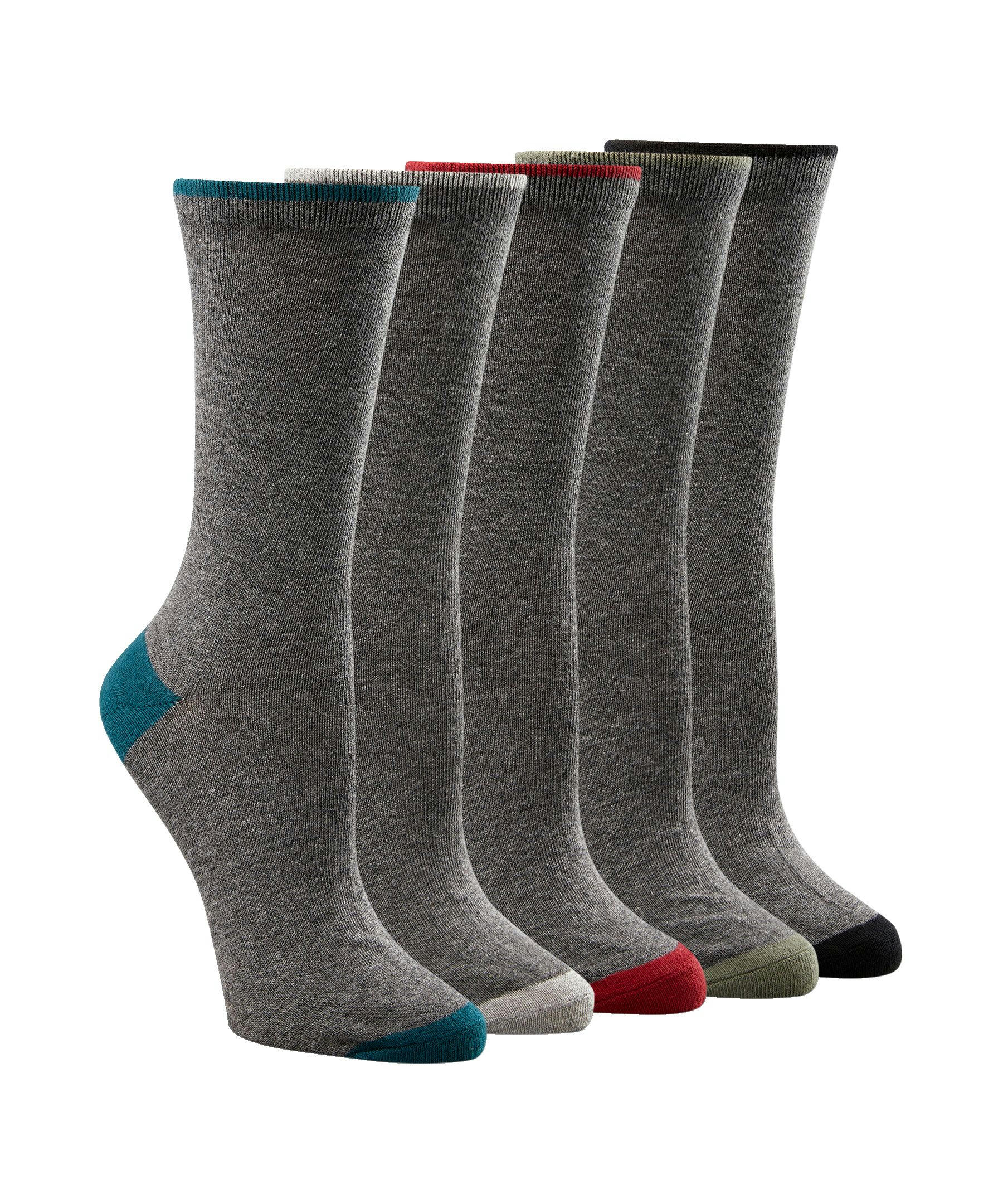 Denver Hayes Women's 5 Pack Freshtech Crew Socks