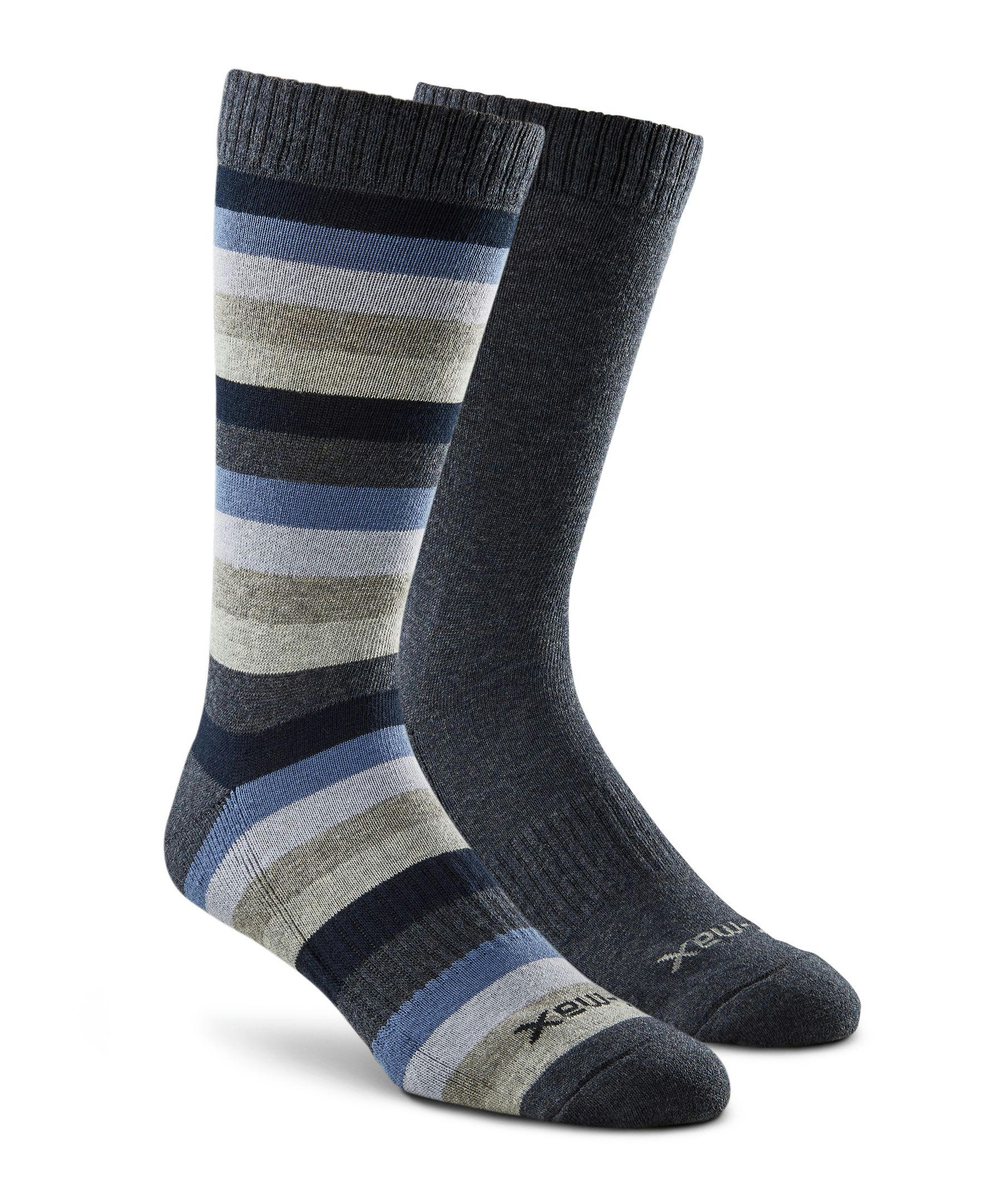 WindRiver Men's T-Max 2 Pack Casual Cushioned Sole Socks