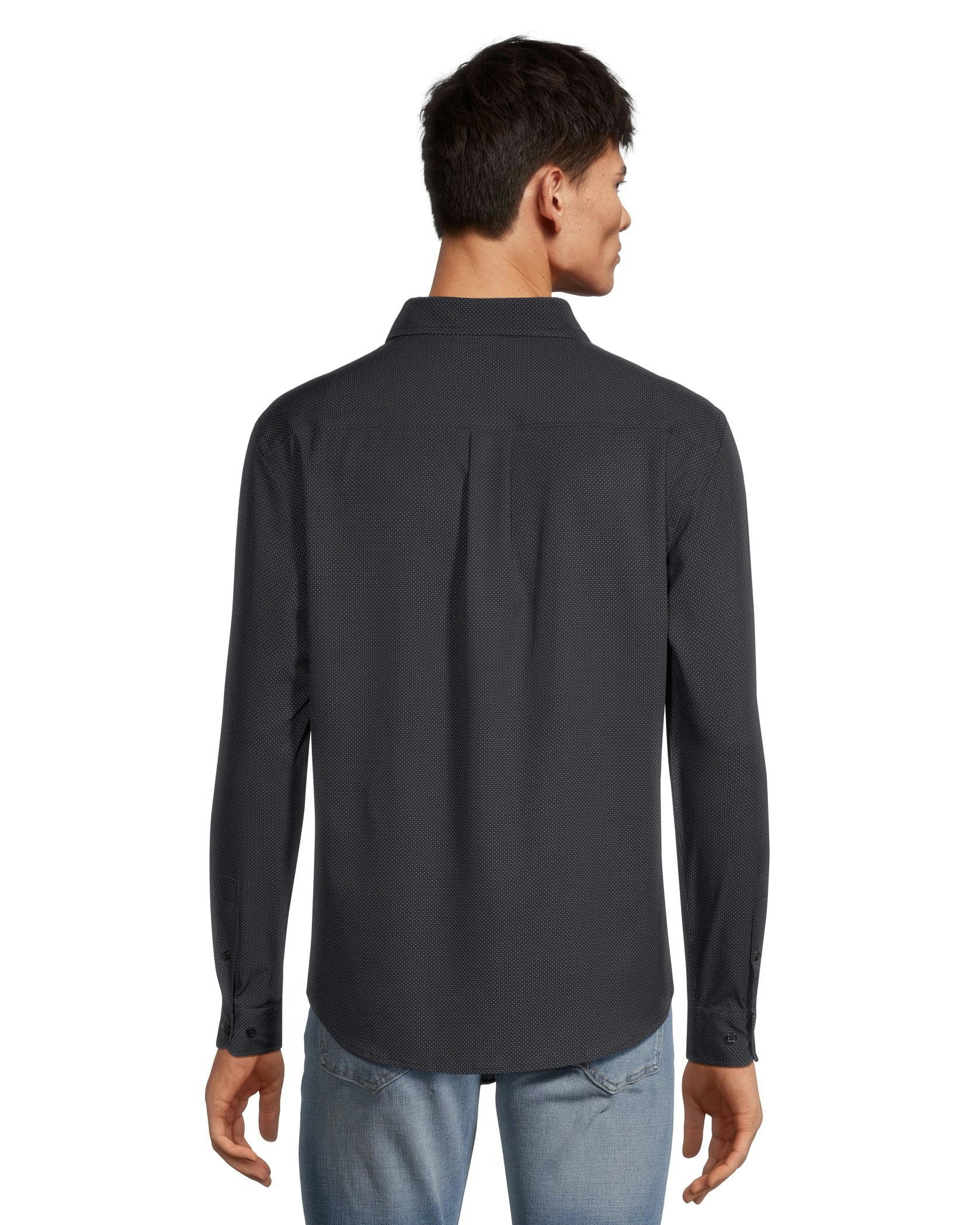 Denver Hayes Men's Hybrid 4-Way Stretch Long Sleeve Button Down Shirt