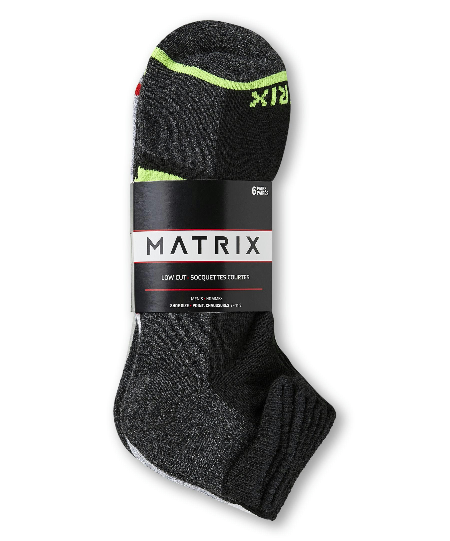 Matrix Men's 6 Pack Low Cut Sport Socks