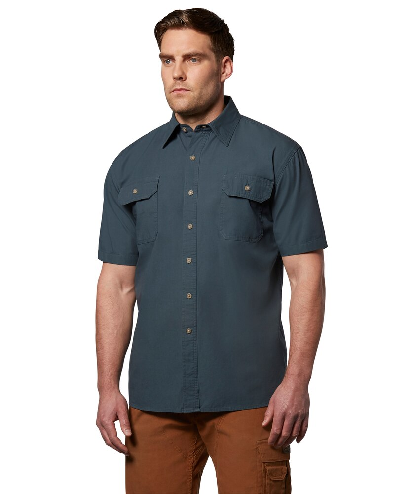 Dakota WorkPro Series Men's Short Sleeve Cotton Canvas Relaxed Fit Contractor Shirt