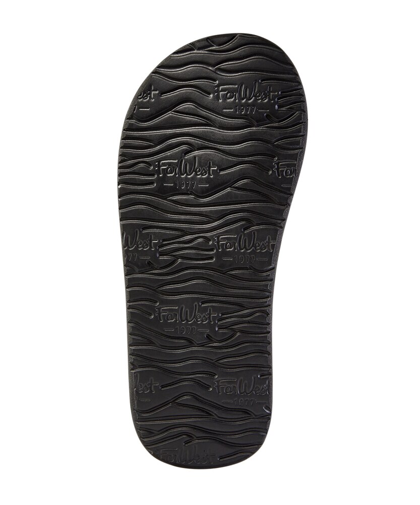 FarWest Boys' Youth Summerland Flip Flops - Black Grey