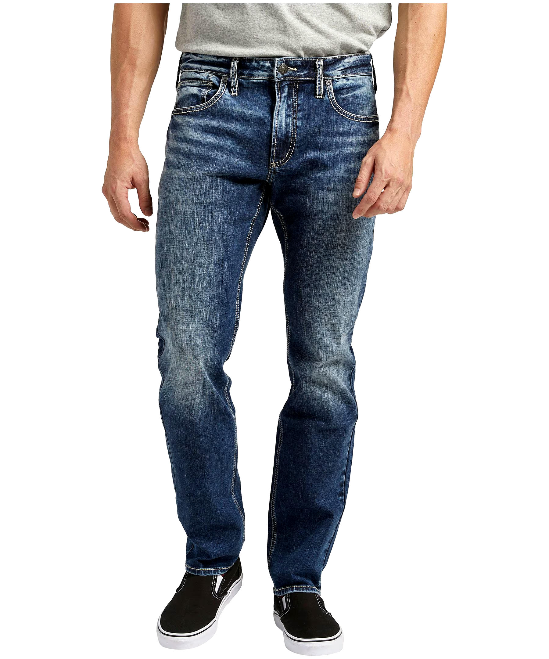 Silver Men's Konrad Slim Straight Fit Jeans