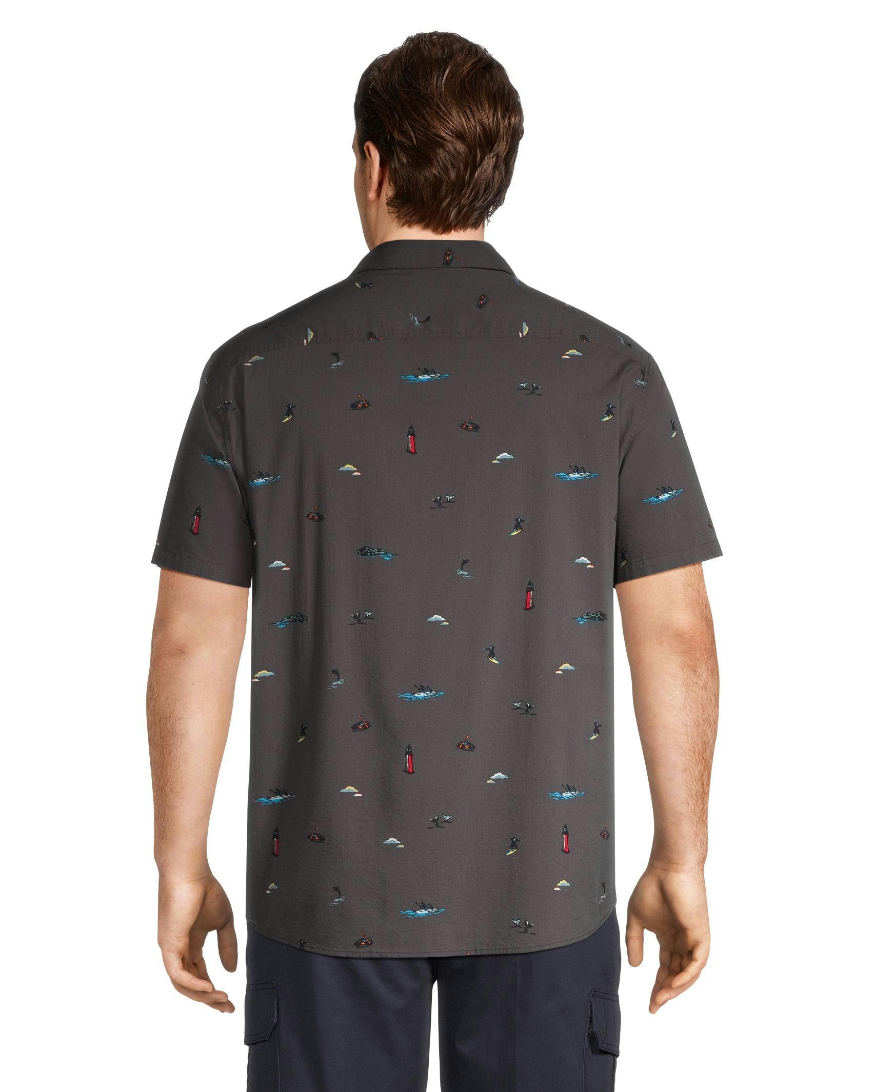 FarWest Men's AOP Modern Fit Stretch Shirt