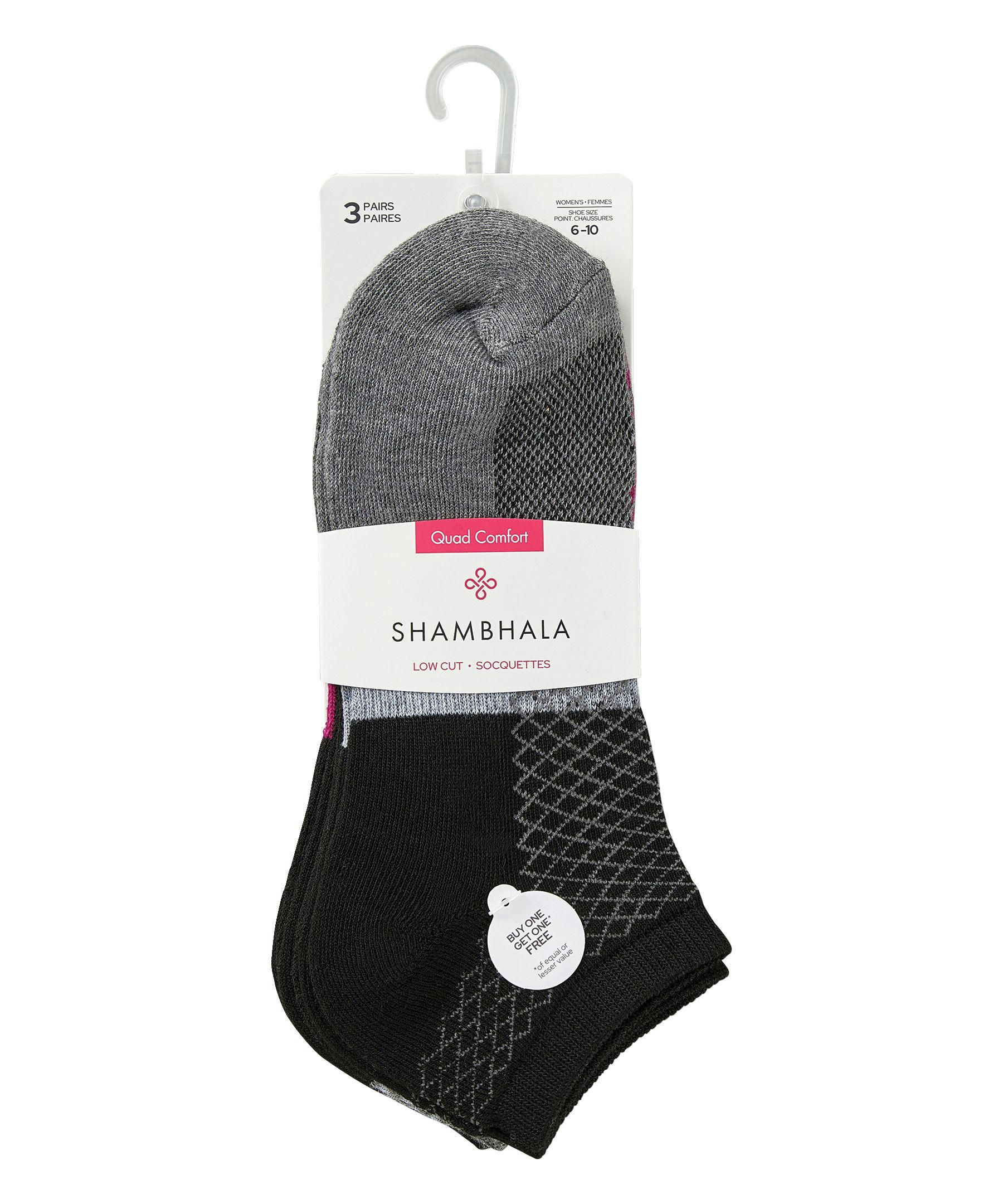 Shambhala Women's 3-Pack Low Cut Sport Socks