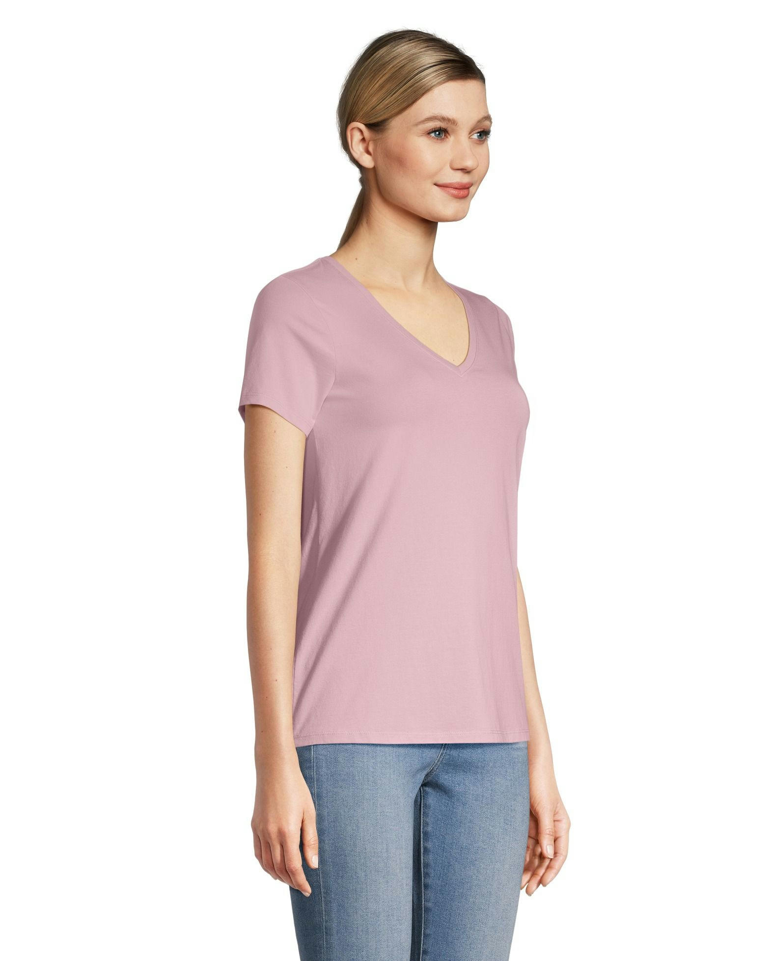 Denver Hayes Women's Semi Fitted V Neck T Shirt