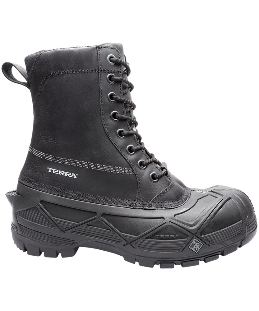 Terra Men's Composite Toe Composite Plate Crossbeam Cold Climate Work Boots Black