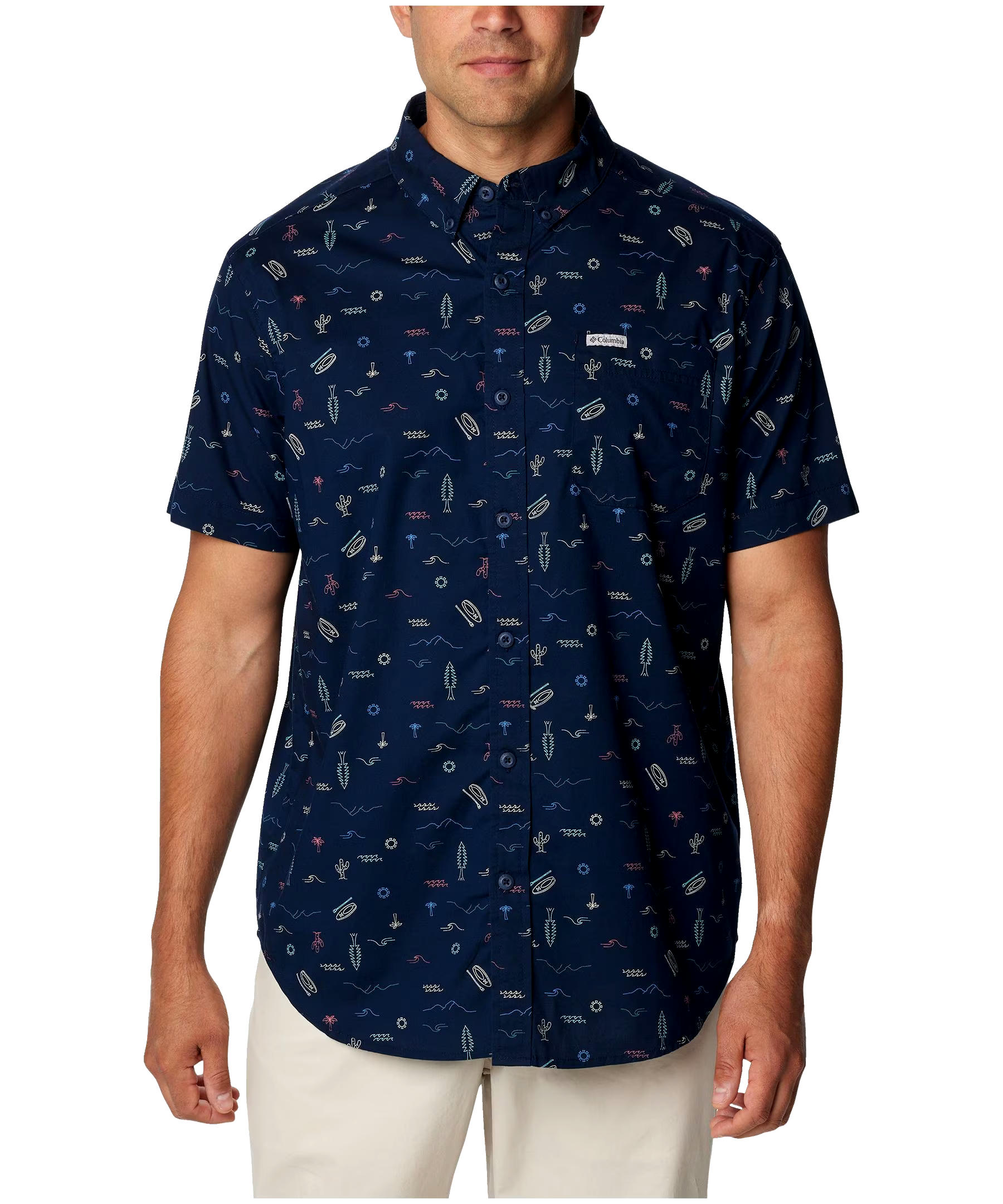 Columbia Men's Rapid Rivers Short Sleeve Printed Shirt