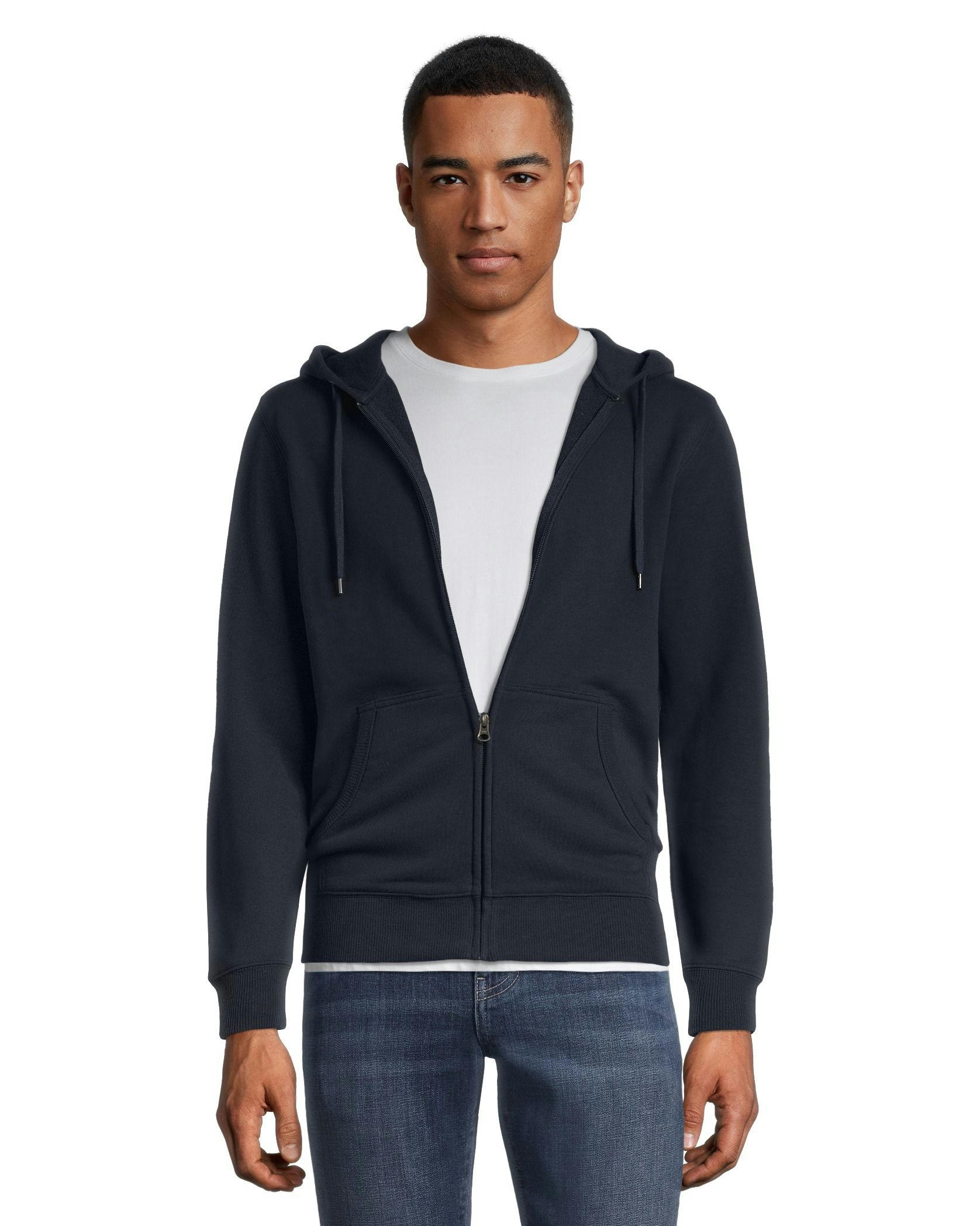 Denver Hayes Men's Fleece Long Sleeve Full Zip Kangaroo Pocket Hoodie