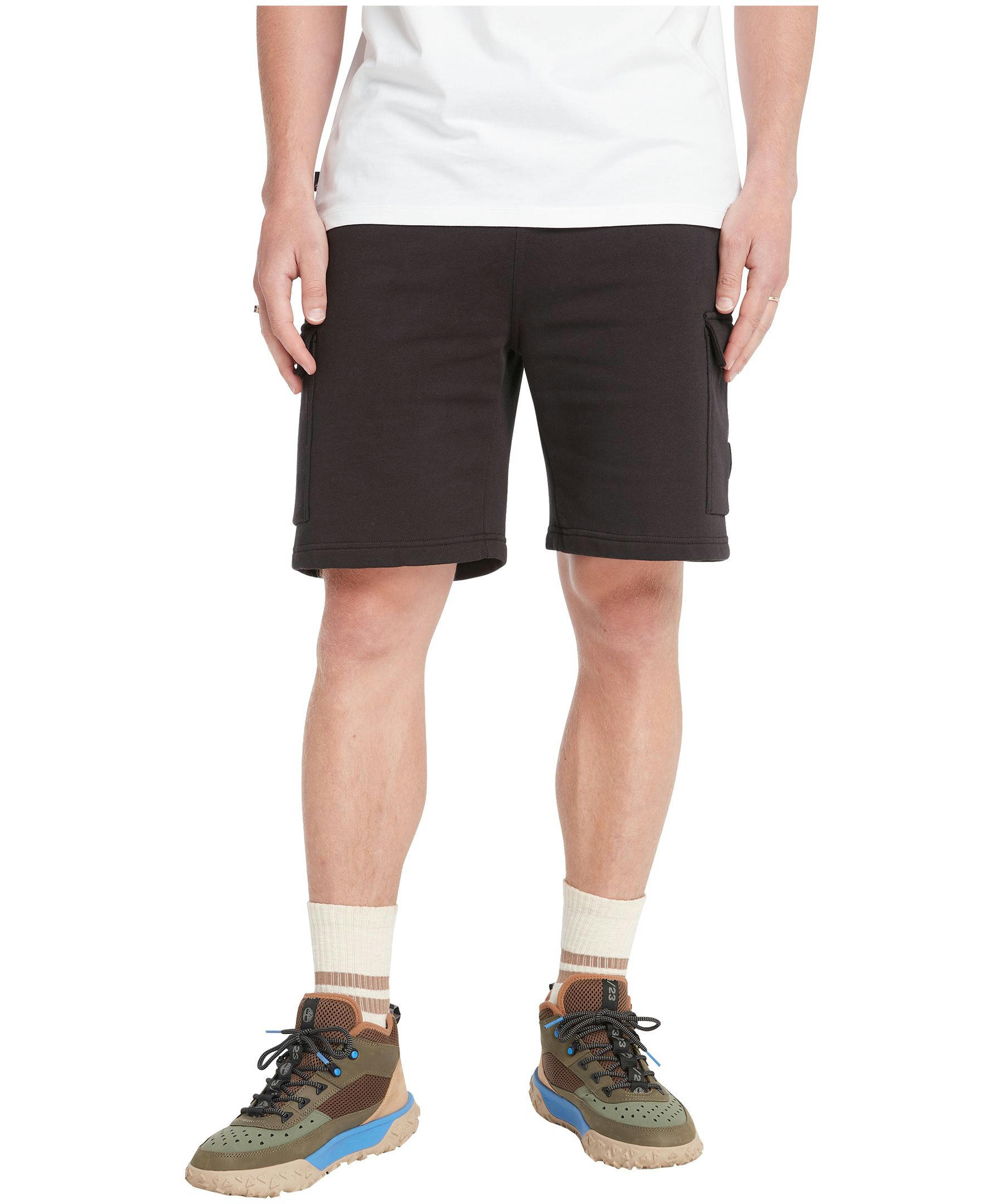 Timberland Men's Fleece Woven Badge Sweatshorts