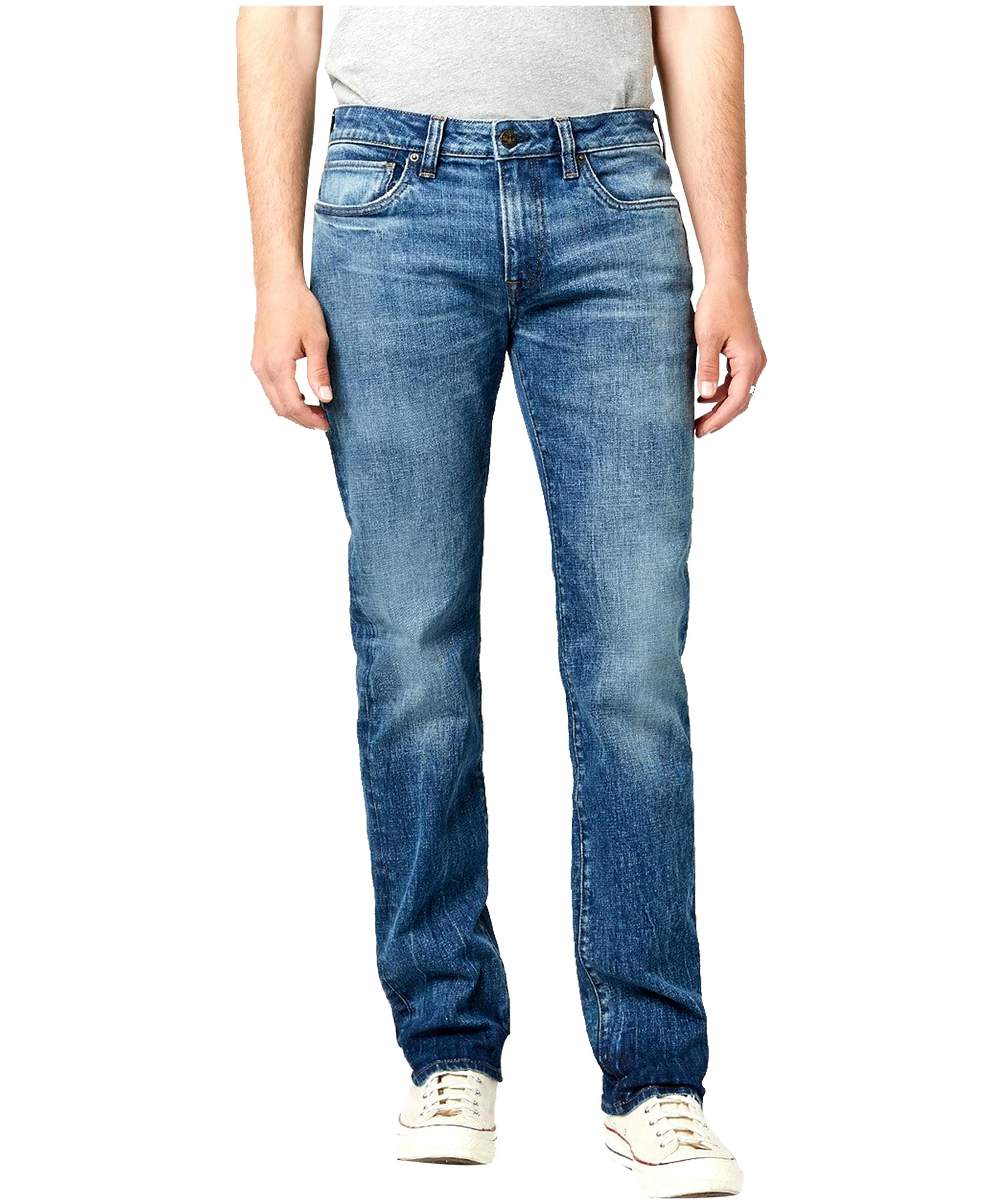 Buffalo Men's Six Relaxed Fit Straight Leg Medium Wash Jeans