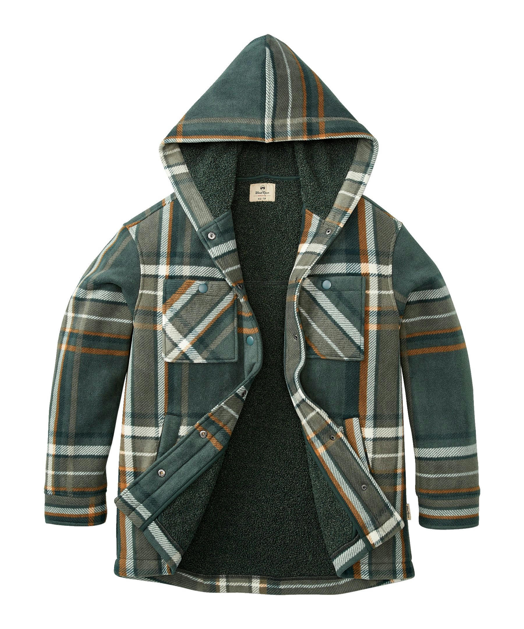 WindRiver Women's Snap Front Hooded Fleece Shacket