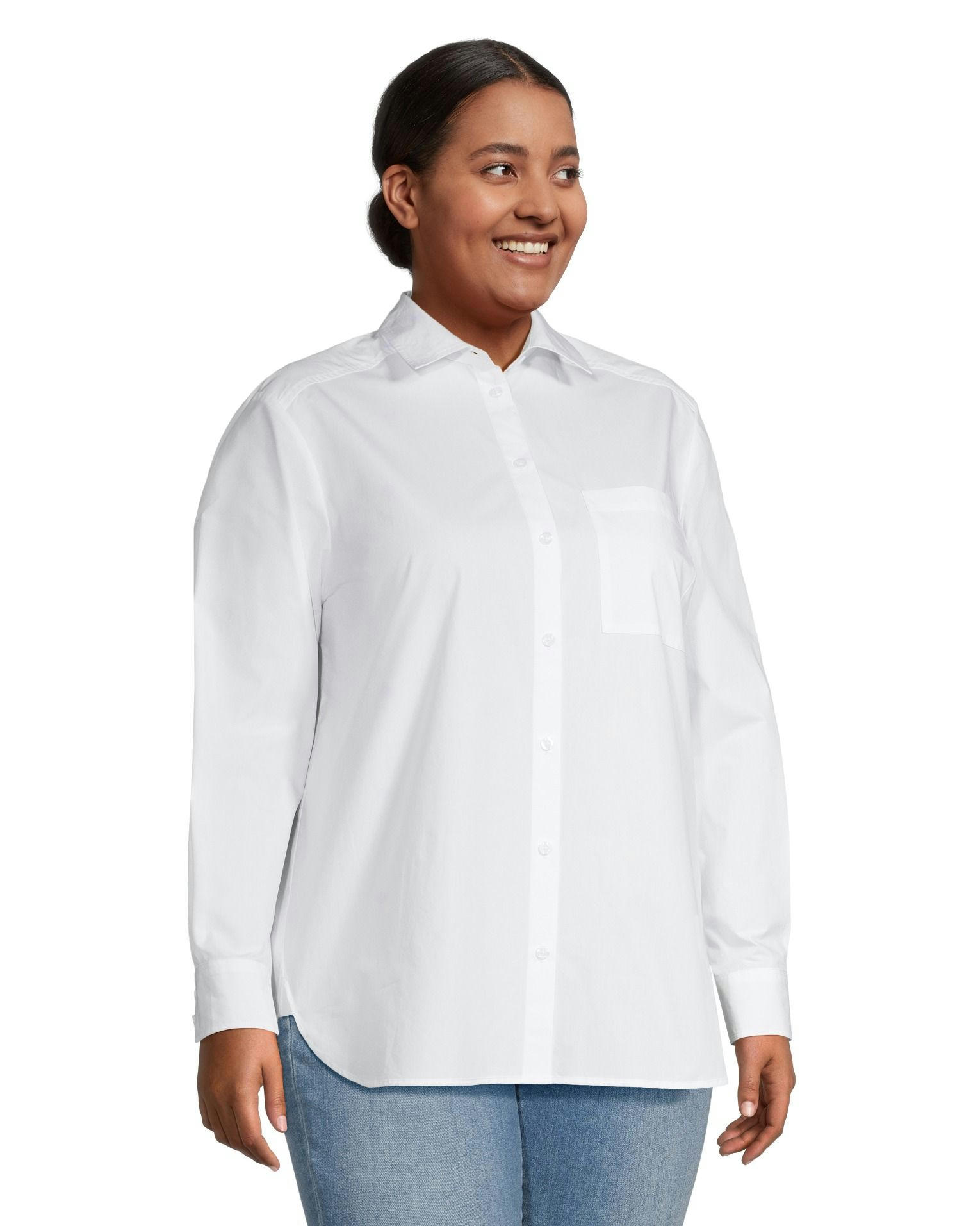Denver Hayes Women's Semi Fit Button Up Long Sleeve Shirt
