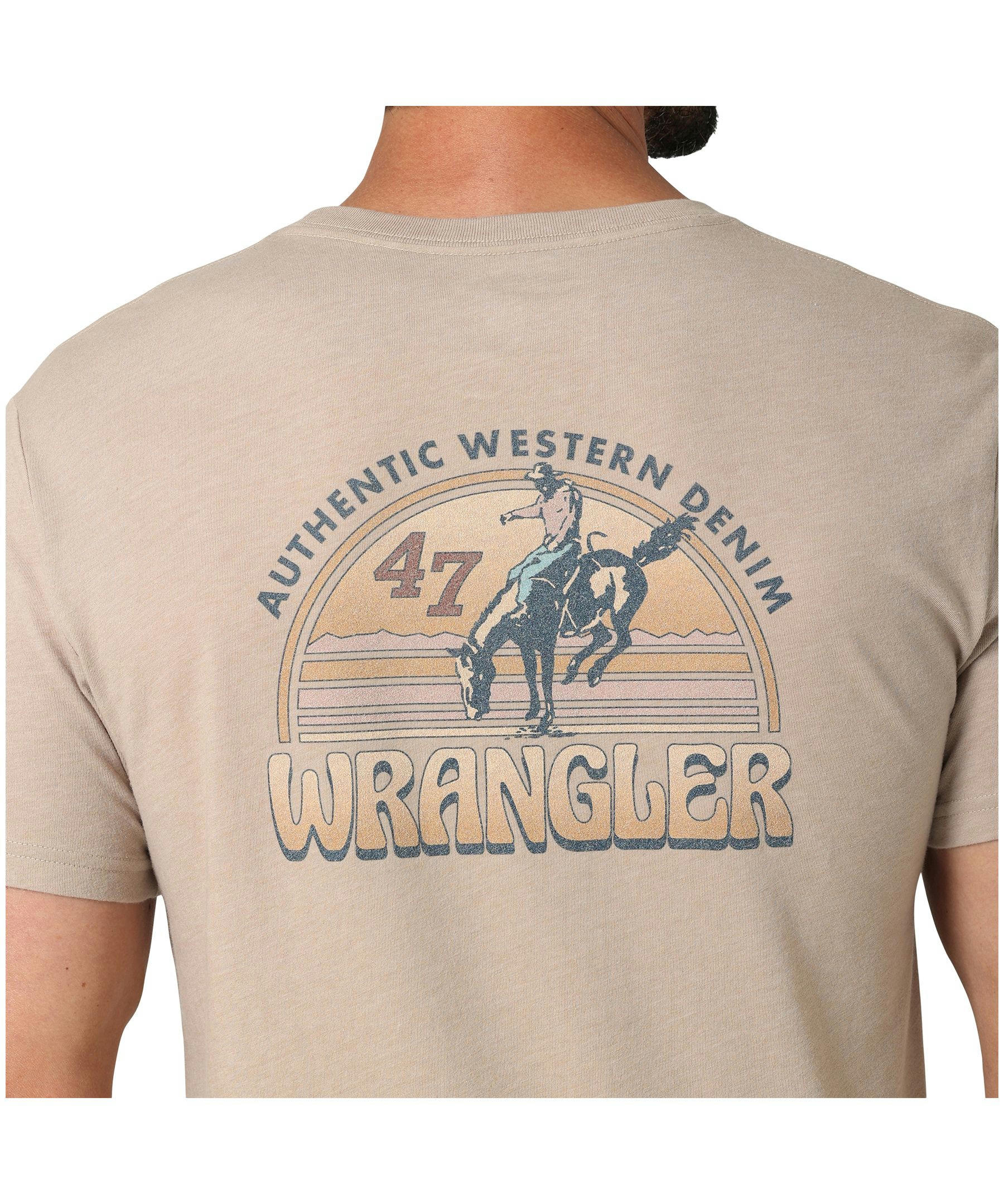 Wrangler Men's Authentic Western Crewneck Graphic T Shirt
