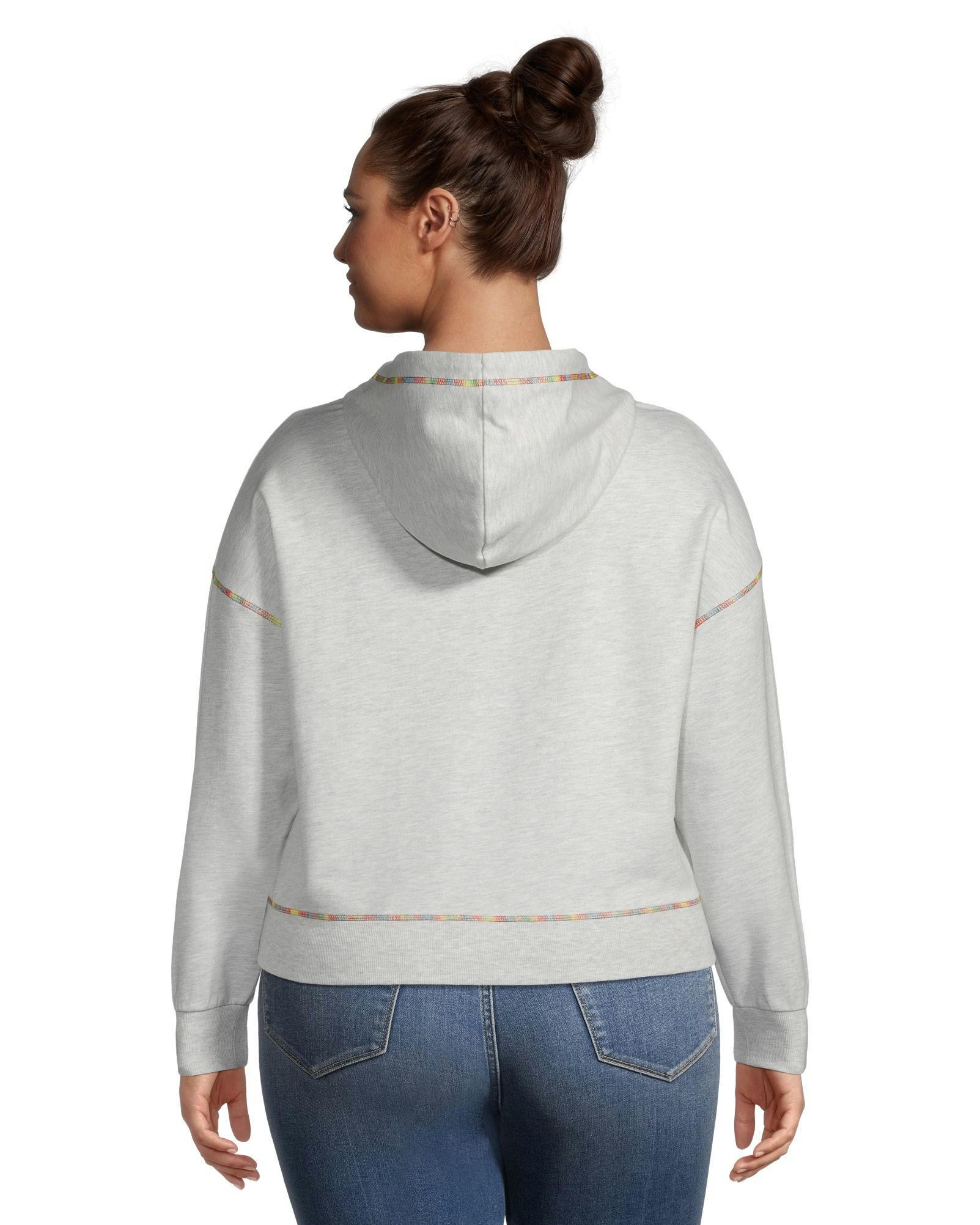 Women's French Terry Cropped Hoodie Sweatshirt