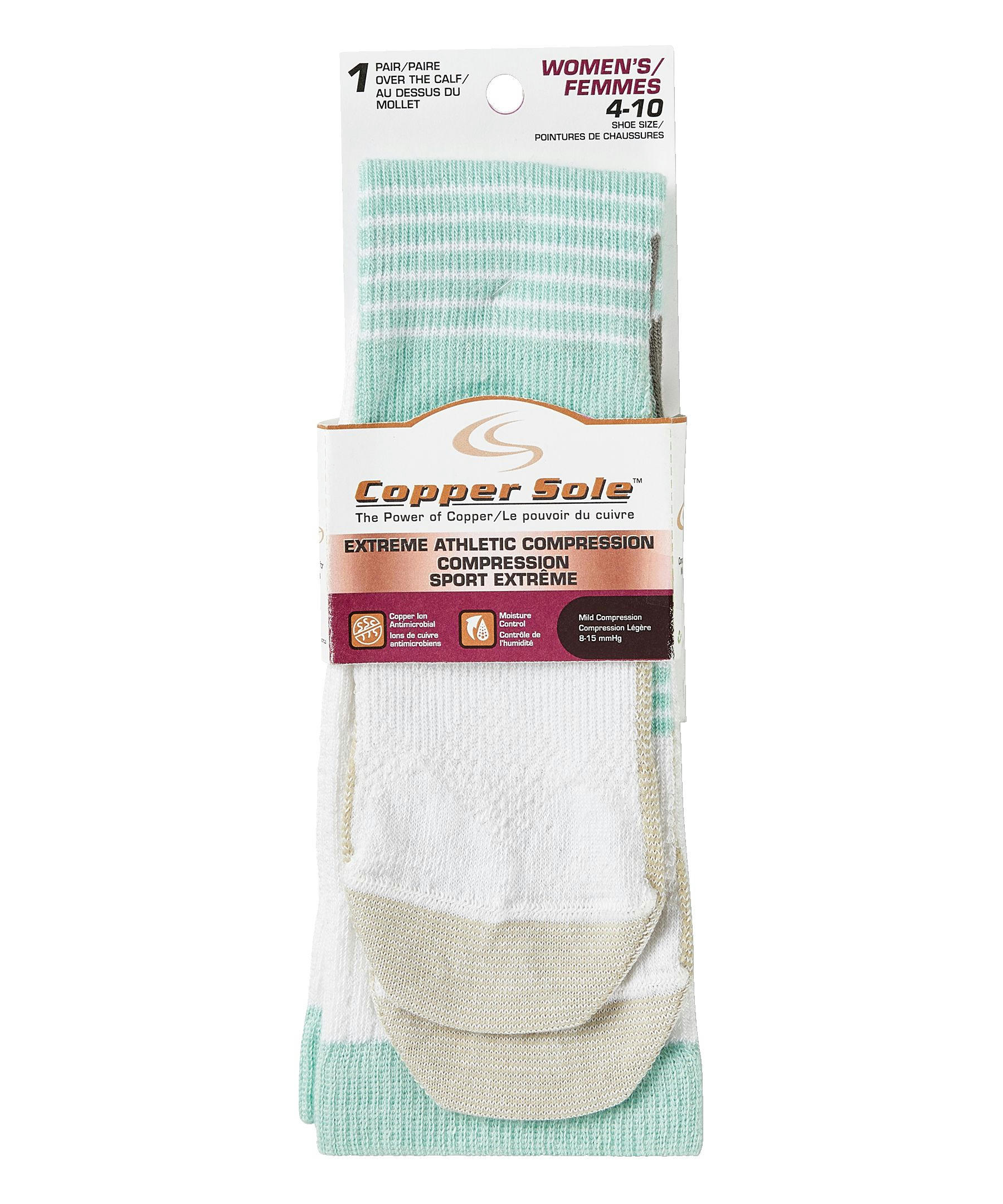 Copper Sole Women's Compression Over The Calf Socks