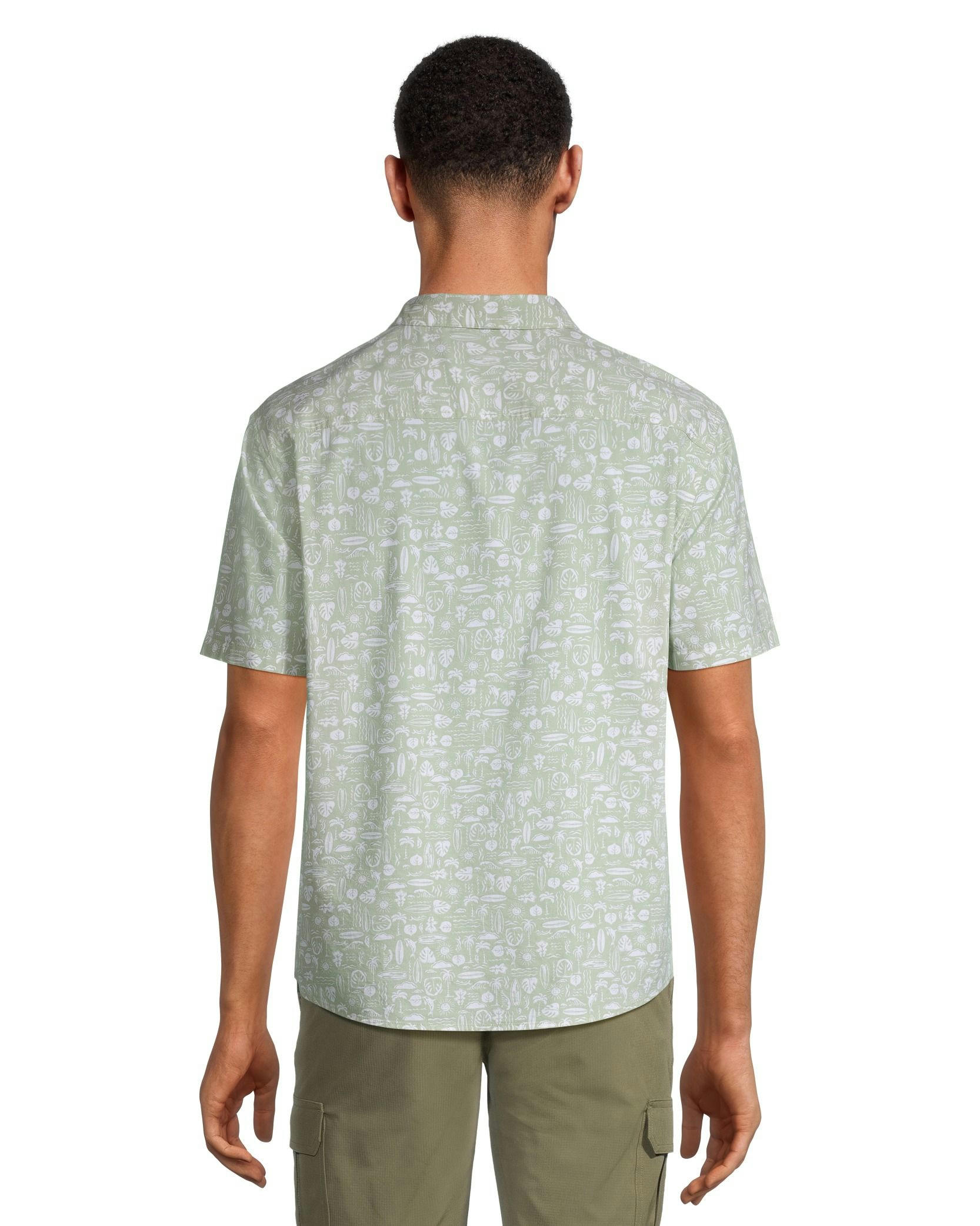 FarWest Men's AOP Modern Fit Stretch Shirt