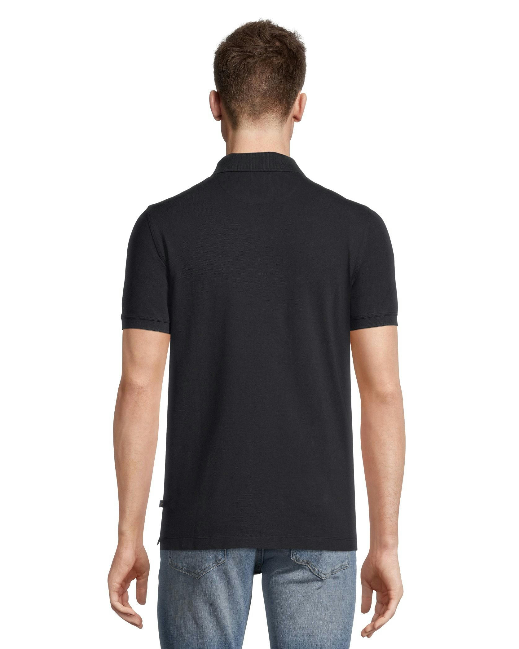 Denver Hayes Men's 50 Wash Modern Fit Stretch Pique Polo Shirt