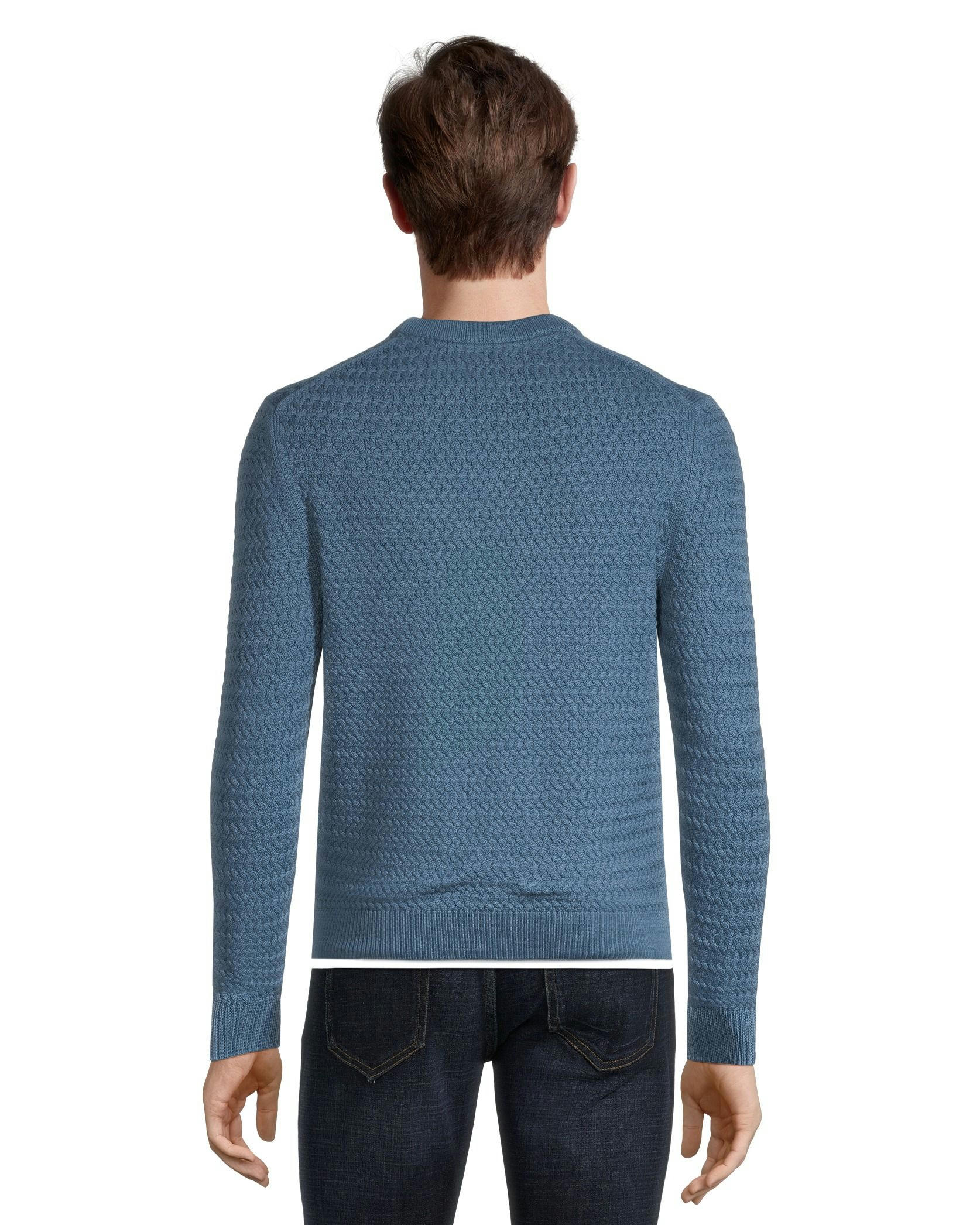 Denver Hayes Men's Rope Stitch Crewneck Sweater