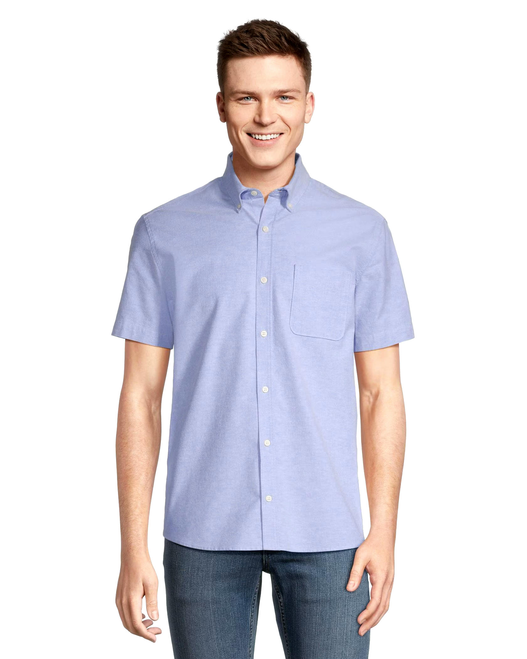 Denver Hayes Men's Oxford Modern Fit Casual Shirt