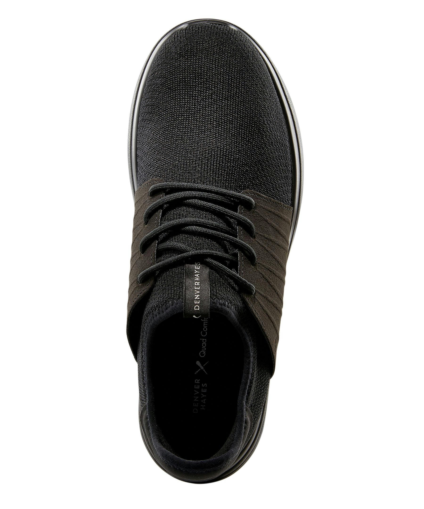 Denver Hayes Men's Shield Waterproof Hyper Dri 3 Knit Sneakers - Black/White