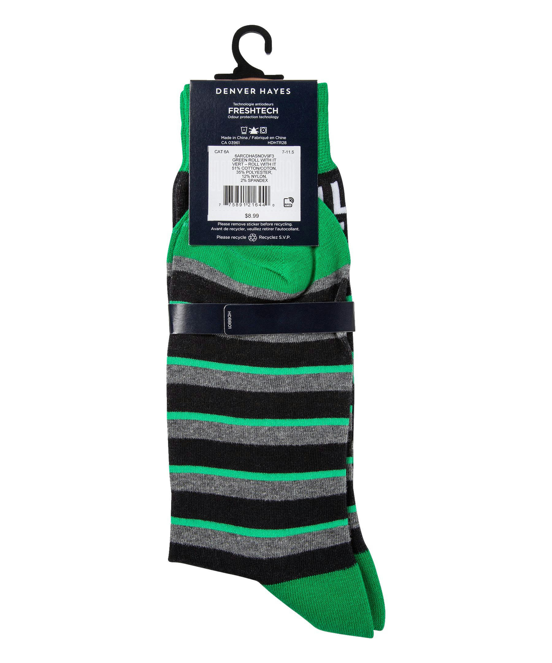 Denver Hayes Men's Novelty Marijuana Pattern Crew Socks