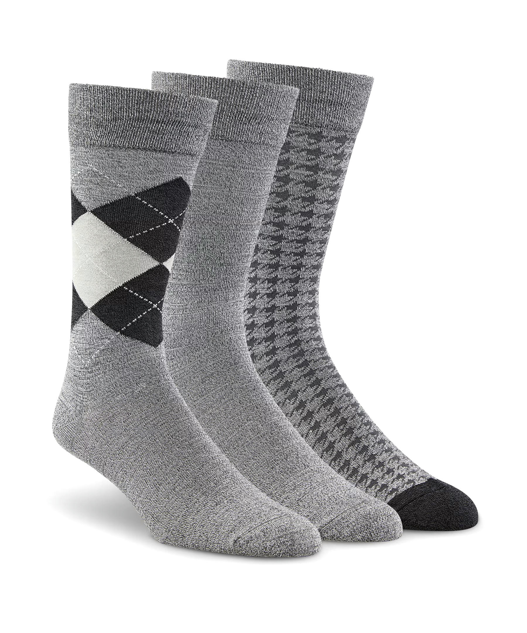 Denver Hayes Men's Casual Crew Socks, 3 Pack