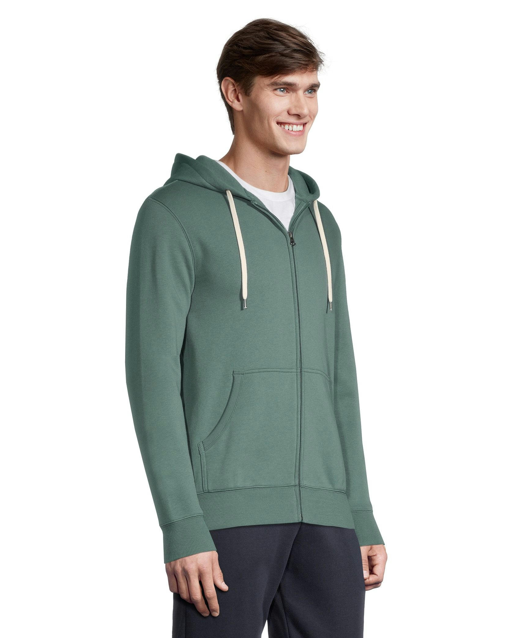 Denver Hayes Men's Fleece Long Sleeve Full Zip Kangaroo Pocket Hoodie