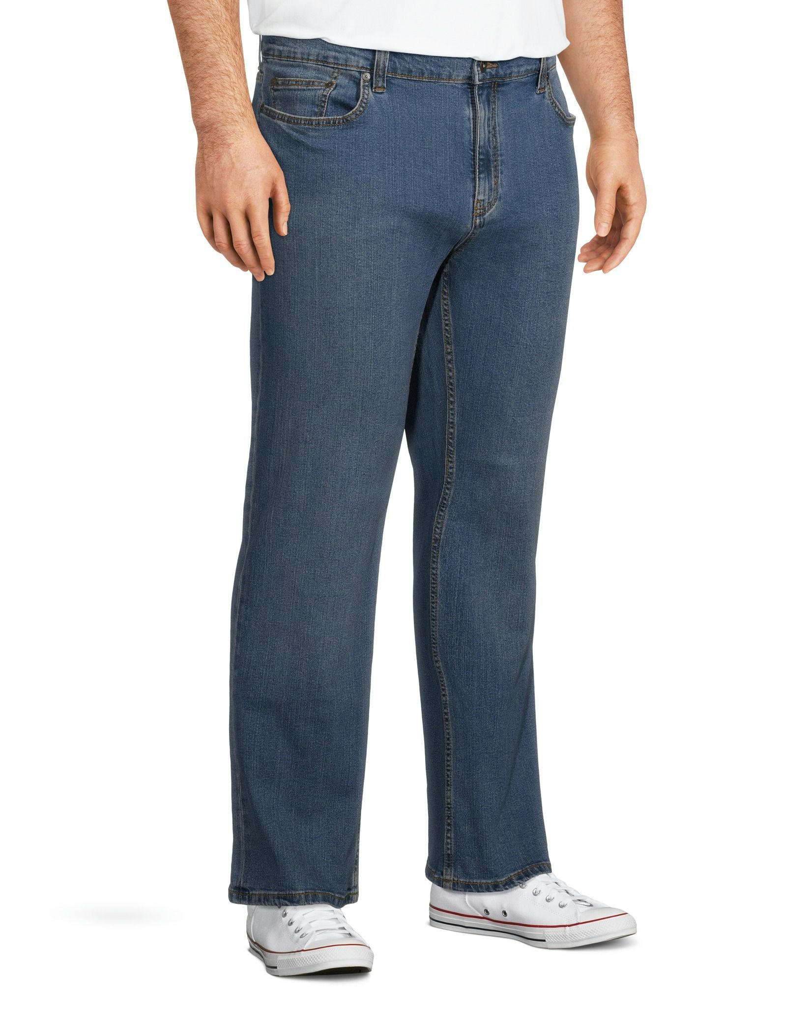 Denver Hayes Men's Value Stretch Straight Fit Jeans - Light Wash