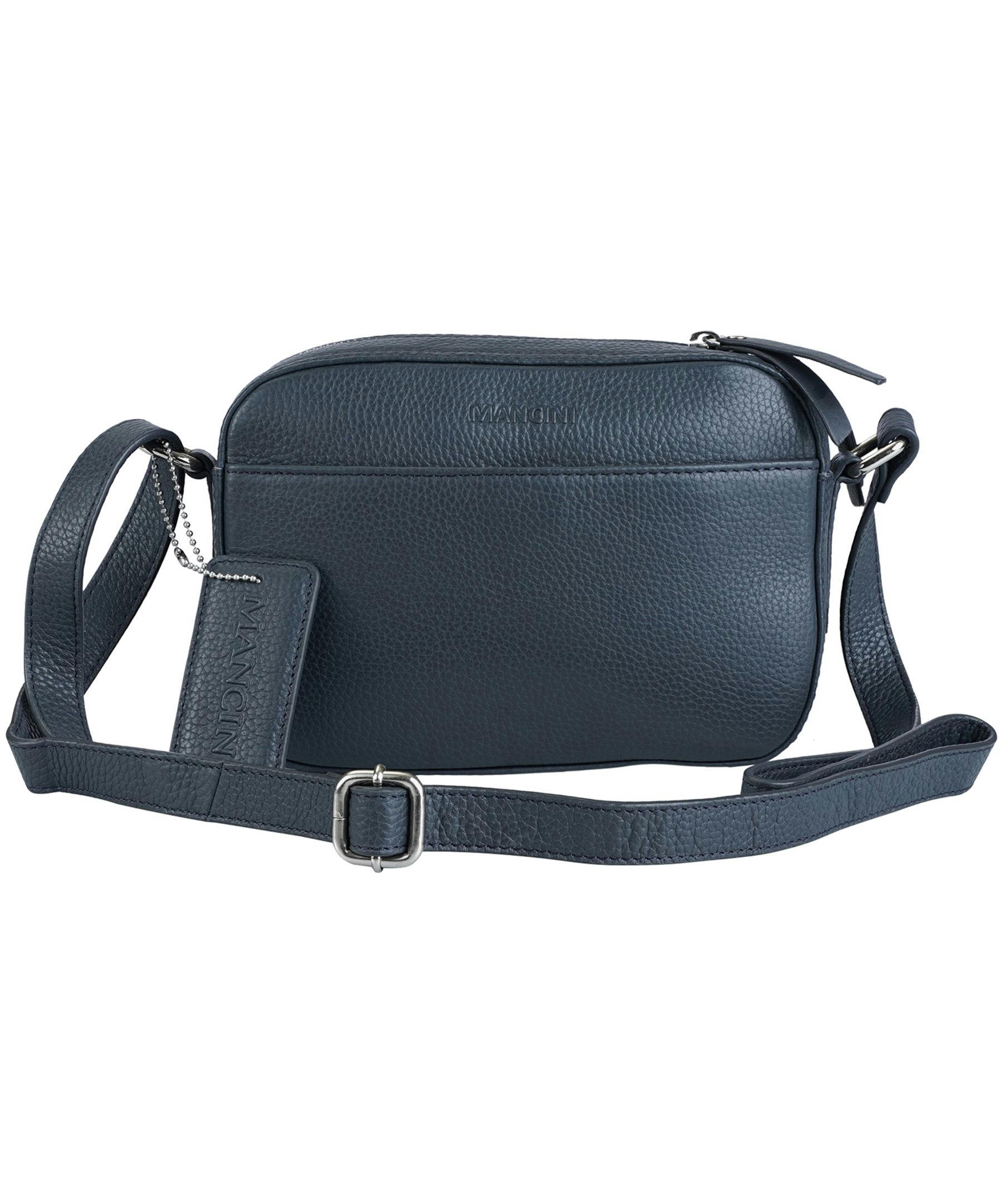 Mancini Leather Goods Women's Pebelled RFID Secure Clara Crossbody Bag