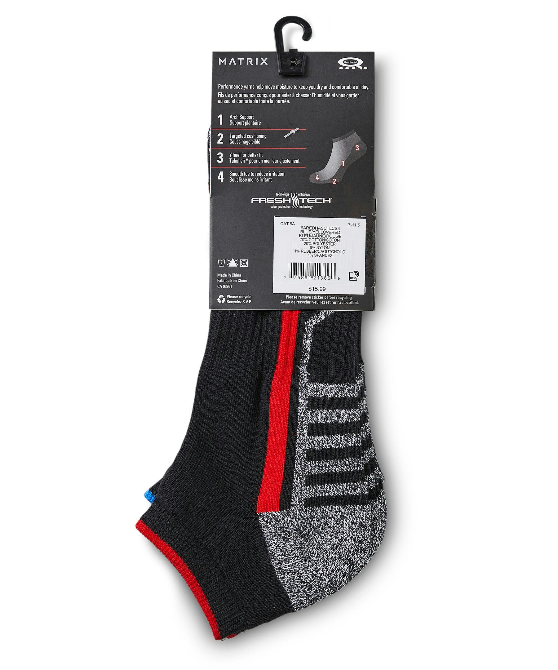 Men's 3 Pack FRESHTECH Low Cut Sport Socks
