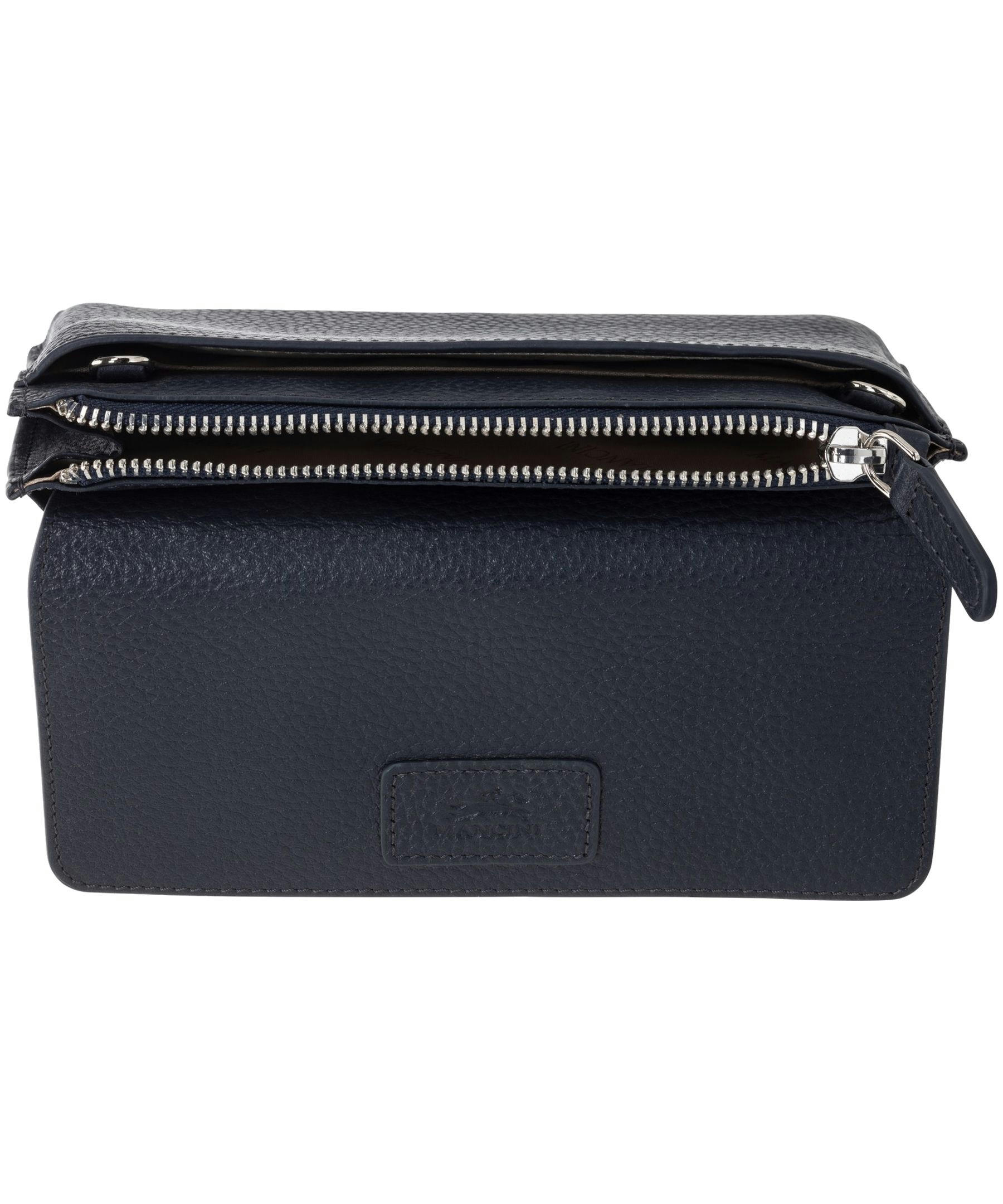 Mancini Leather Goods Women's Pebelled RFID Secure Crossbody Wallet