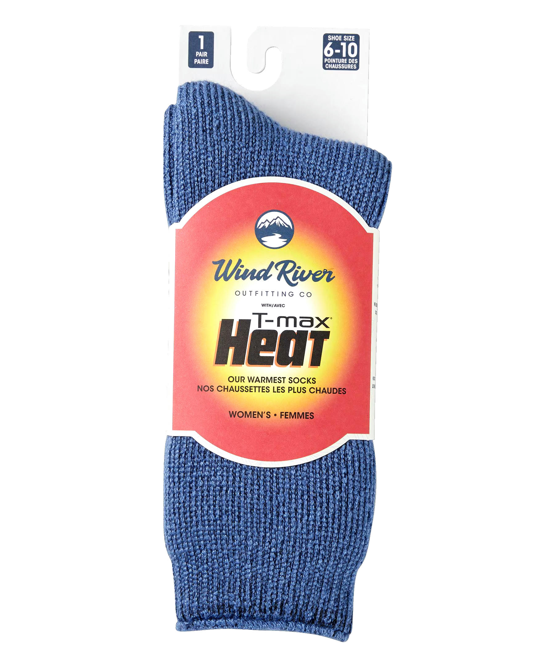 WindRiver Women's T-Max 1 Pack Solid Thermal Crew Socks