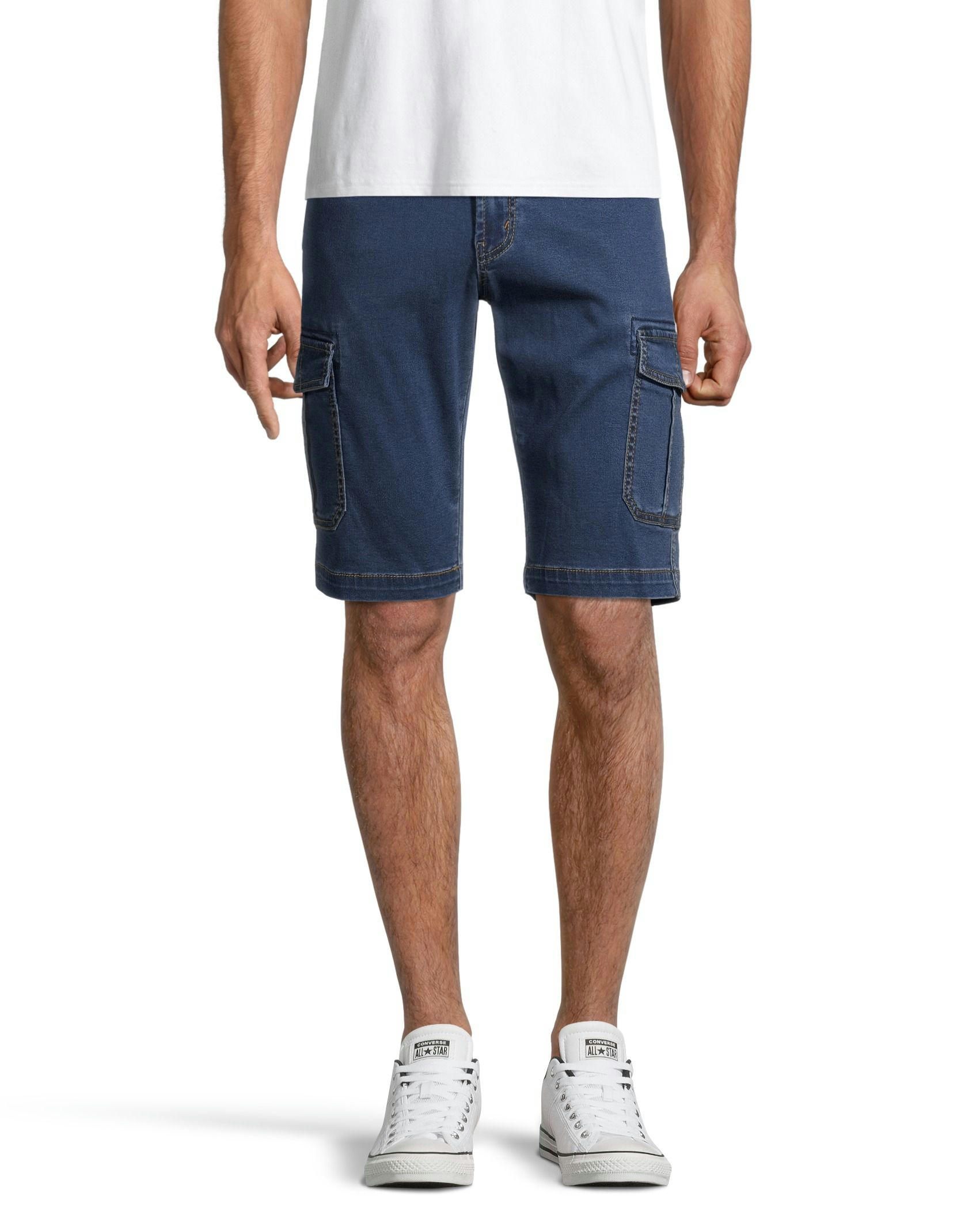 Lois Men's FLEXTECH Enrique Bermuda Straight Fit Cargo Jean Denim Shorts