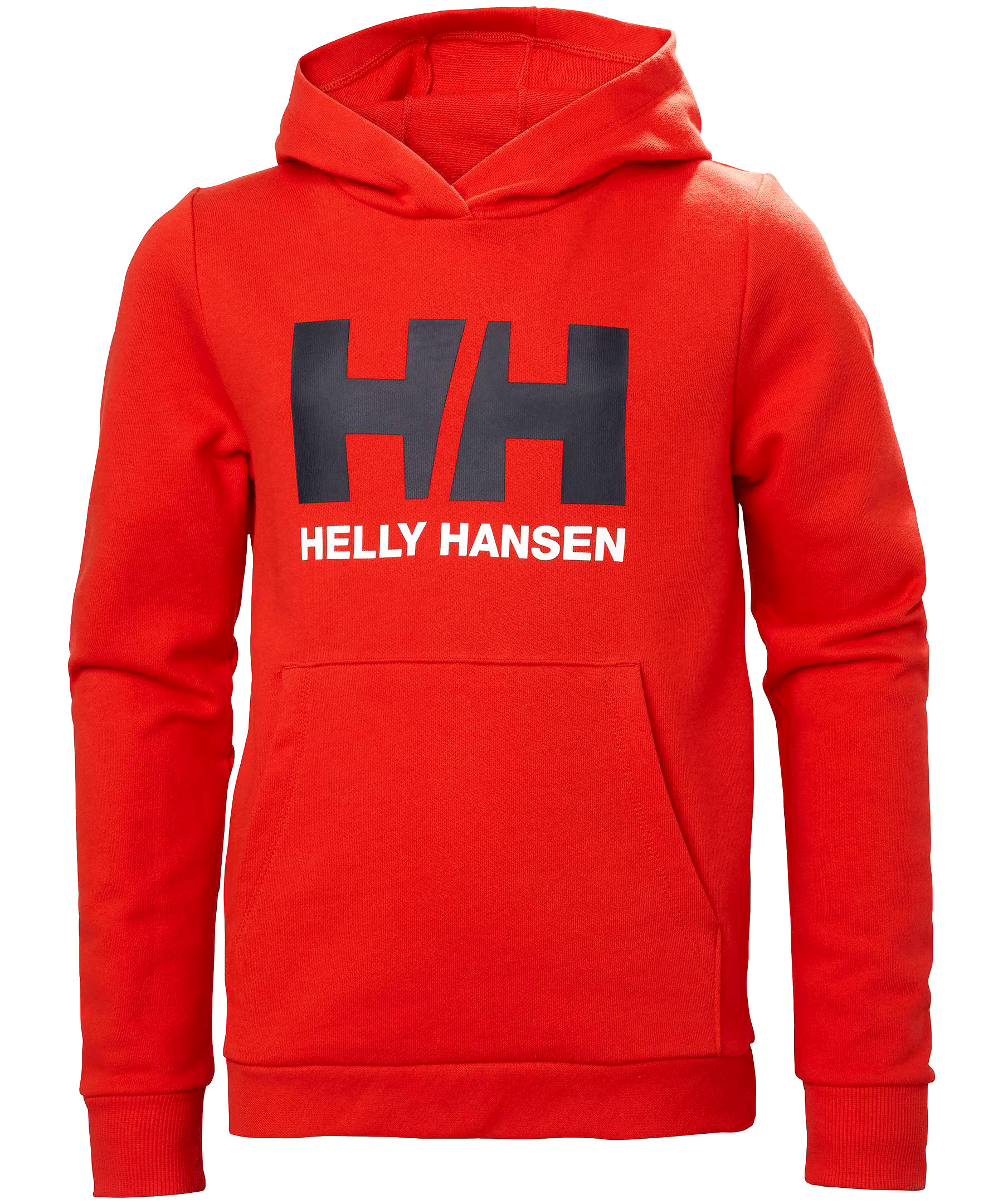 Helly Hansen Kids' Unisex 8-16 Years Classic Logo Crossover Neck Hoodie Sweatshirt with Kangaroo Pocket