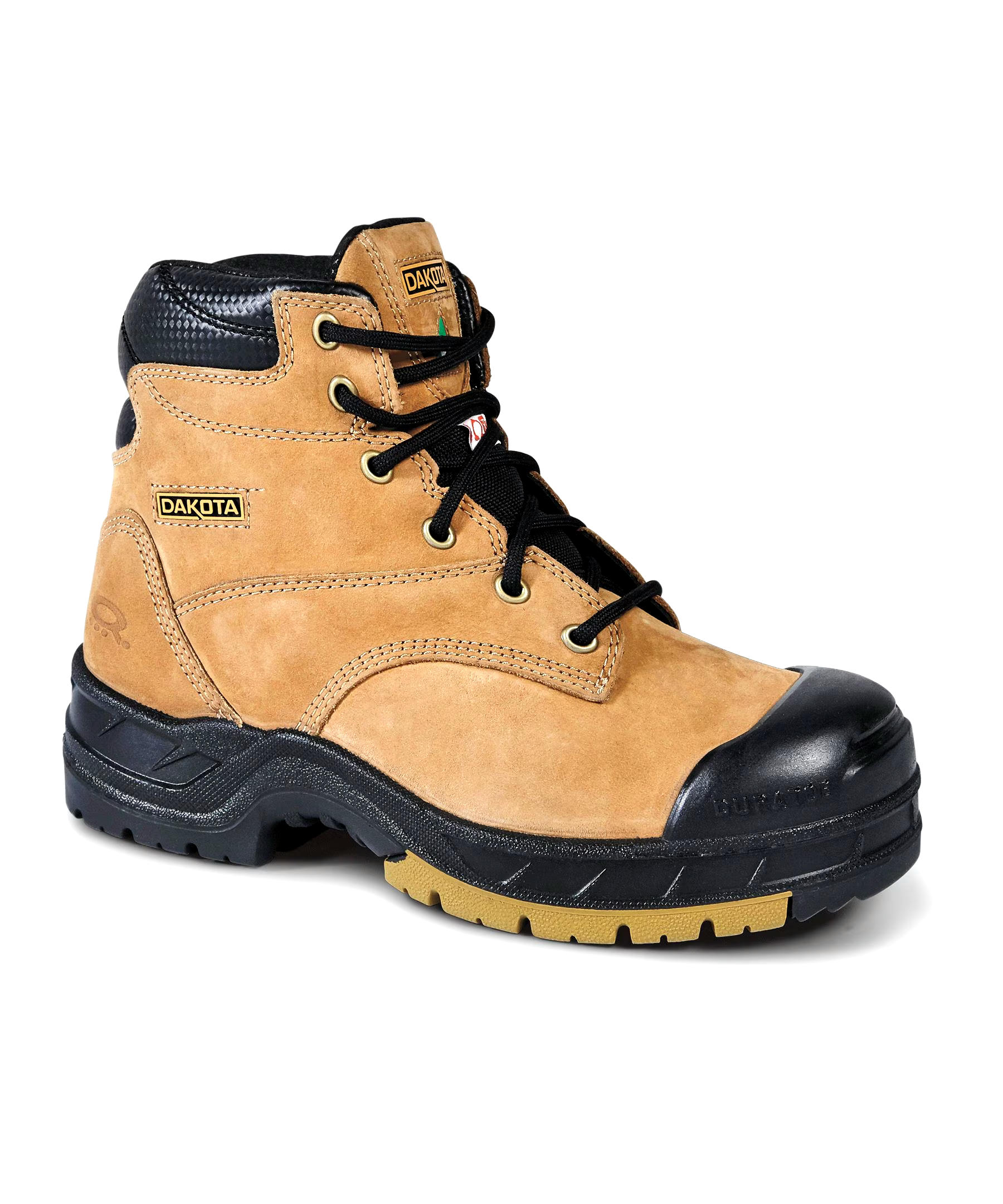 Dakota WorkPro Series Women's 6 Inch Quad Basic Steel Toe Composite Plate Leather Work Boots with Tarantula Anti-Slip - Brown