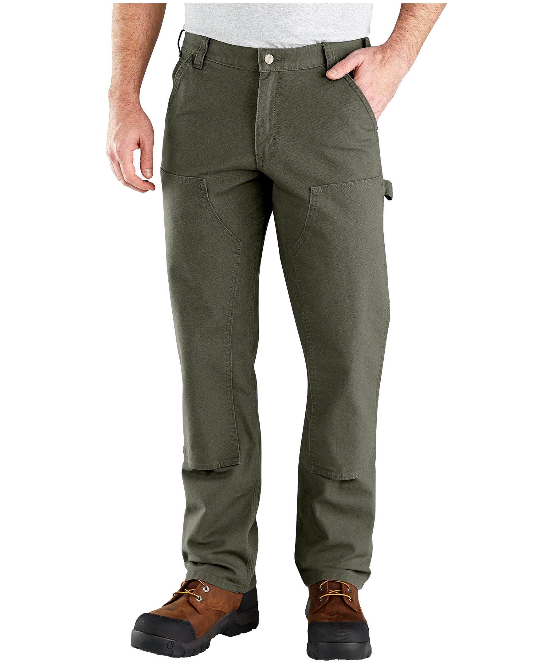 Carhartt Men's Rugged Flex Relaxed Fit Duck Double Front Pants - Carhartt Brown