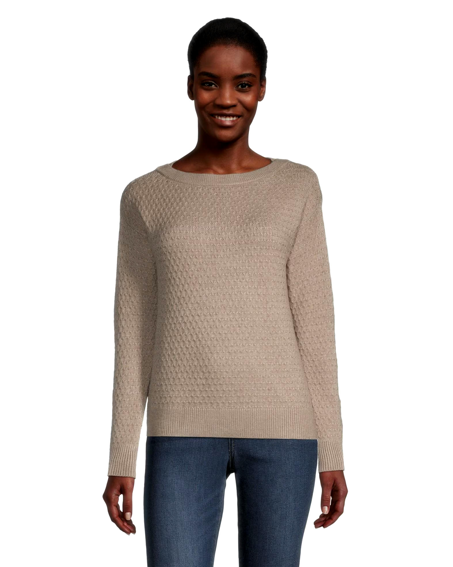 Denver Hayes Women's Cozy Semi-Fitted Boatneck Knit Pullover Sweater
