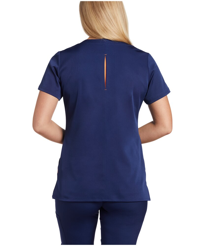 Helly Hansen Workwear Women's Fooler Black Pleat Stretch V-Neck Short Sleeve Scrub Top