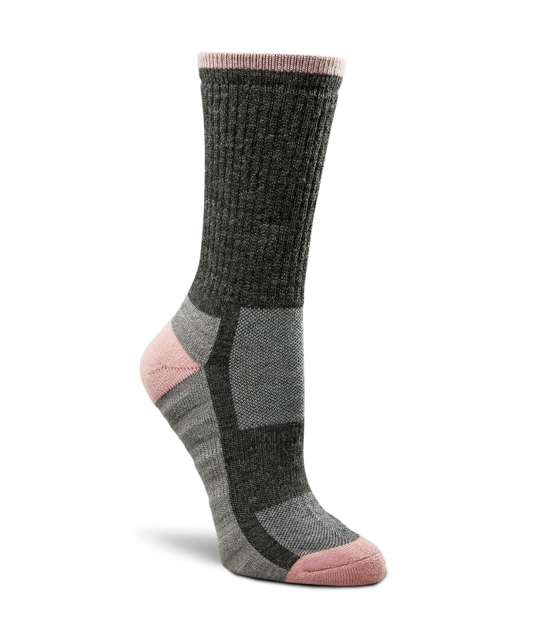 WindRiver Women's Wool Blend Quad Comfort Hiking Crew Socks