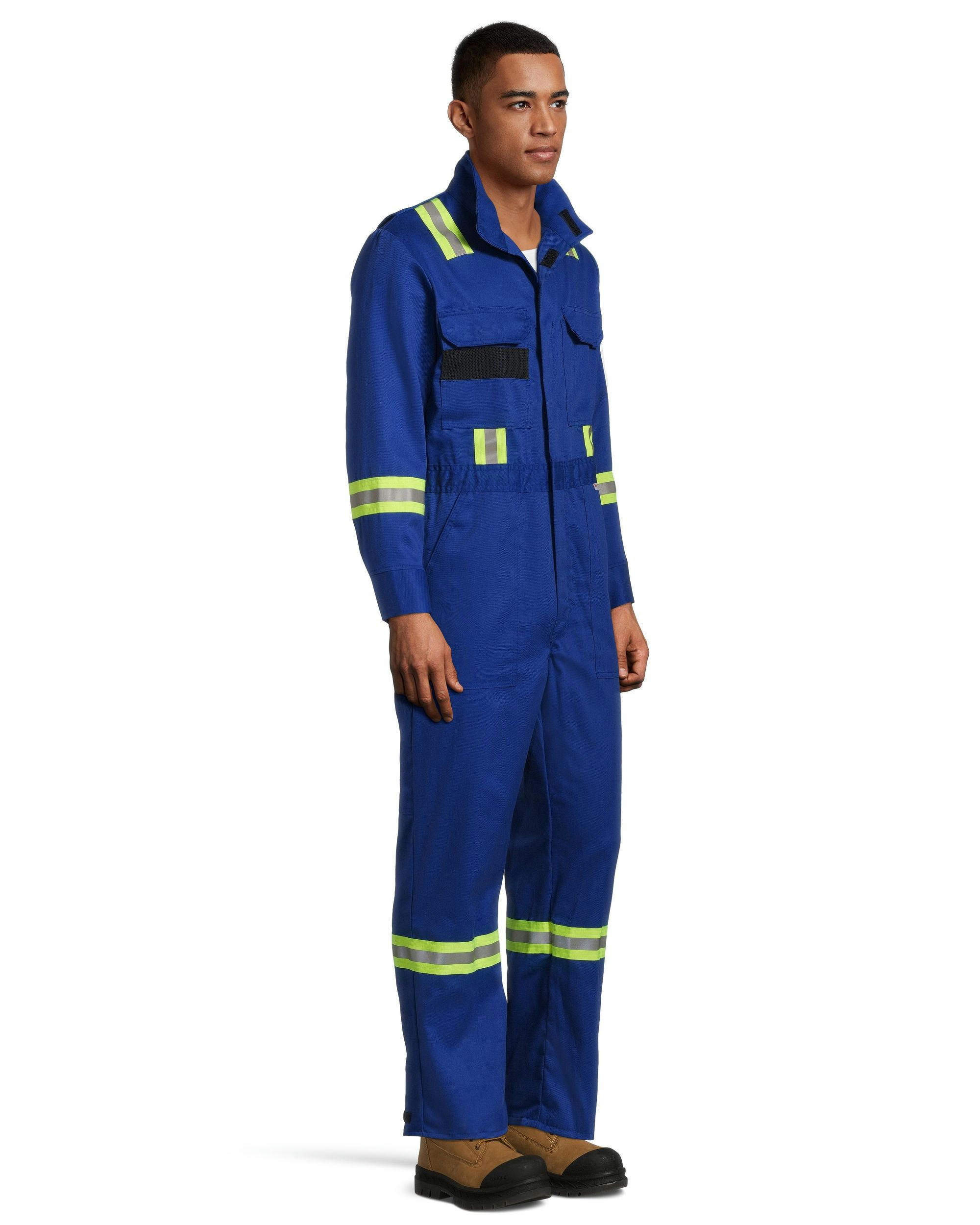 Firewall Men's 7 oz Flame-Resistant Unlined Coverall with Reflective Tape