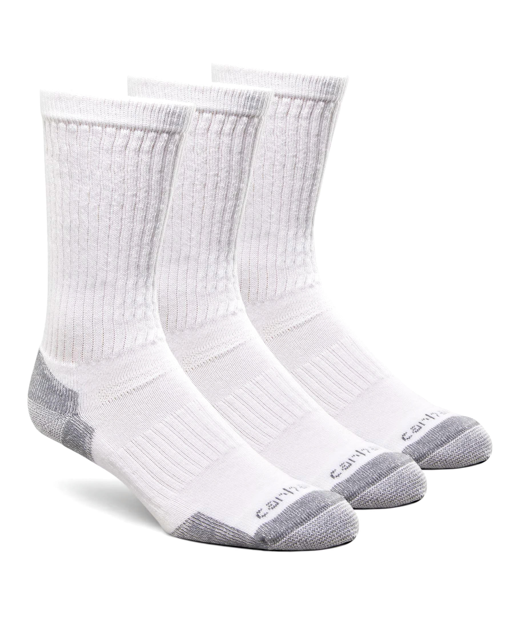 Carhartt Men's Midweight Cotton-Blend Crew Work Socks - 3-pack