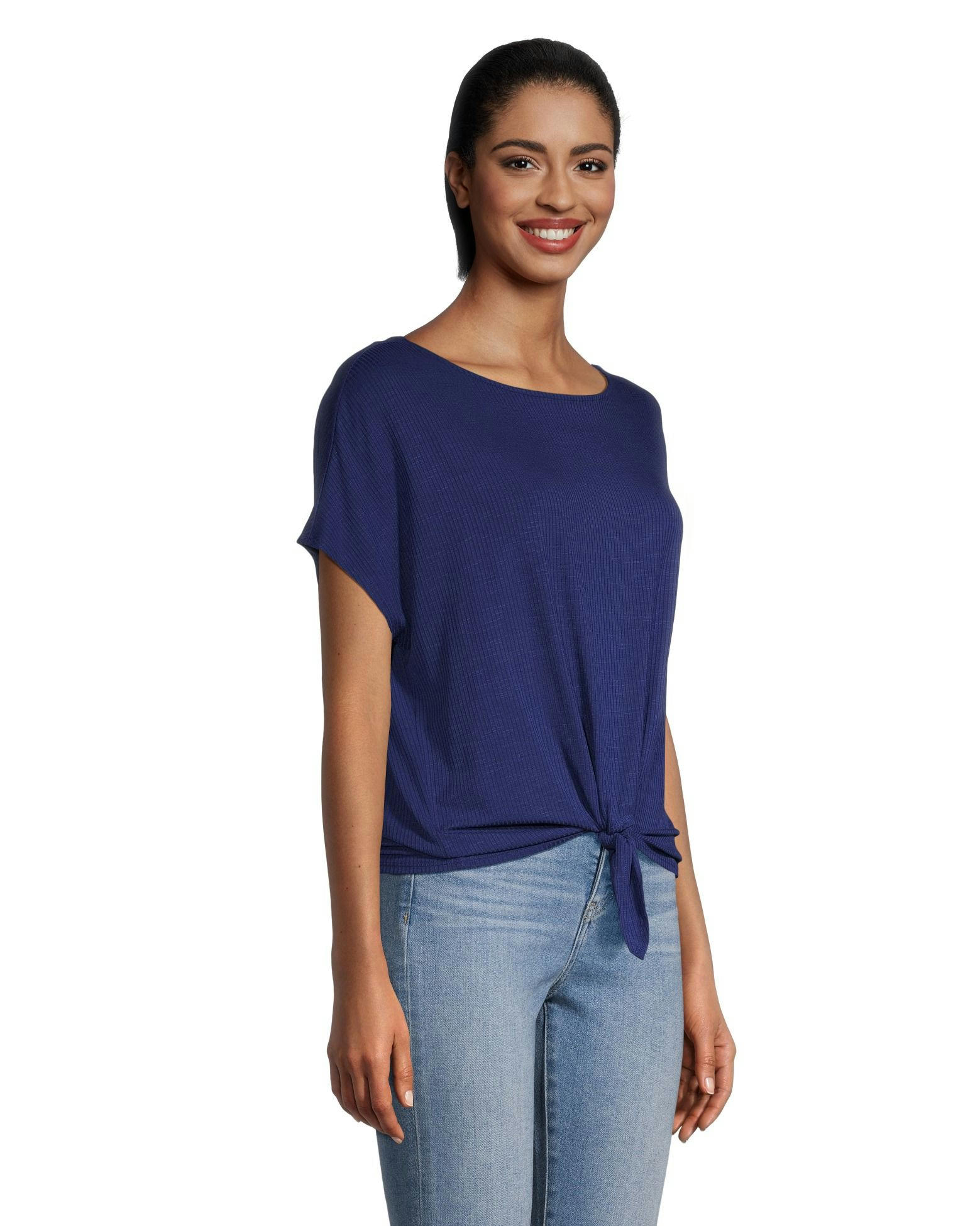 Denver Hayes Women's Relaxed Fit Tie Front T Shirt