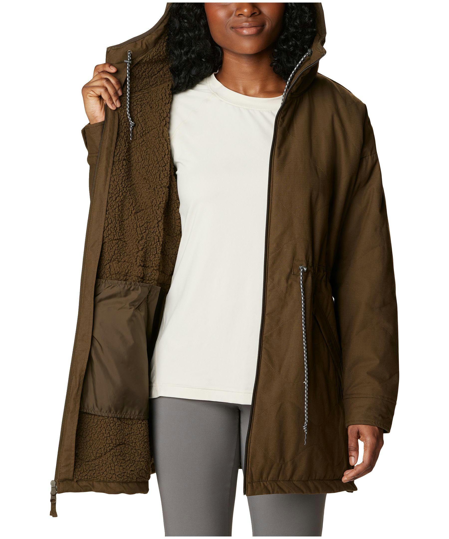 Columbia Women's Crystal Crest Quilted Sherpa-Lined Jacket