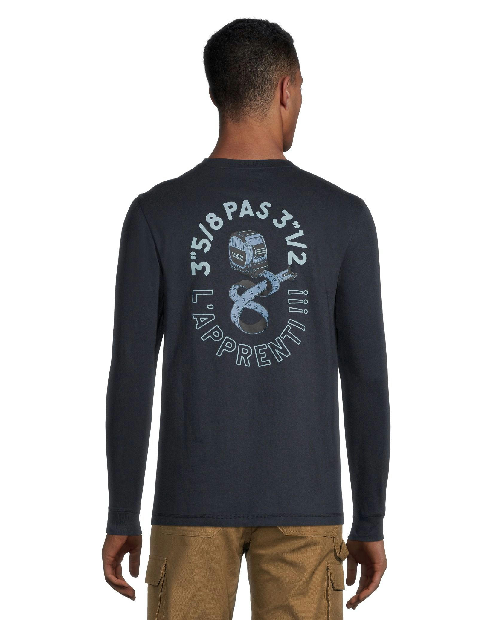 Men's Long Sleeve Crewneck Ultrasoft Cotton Work T Shirt