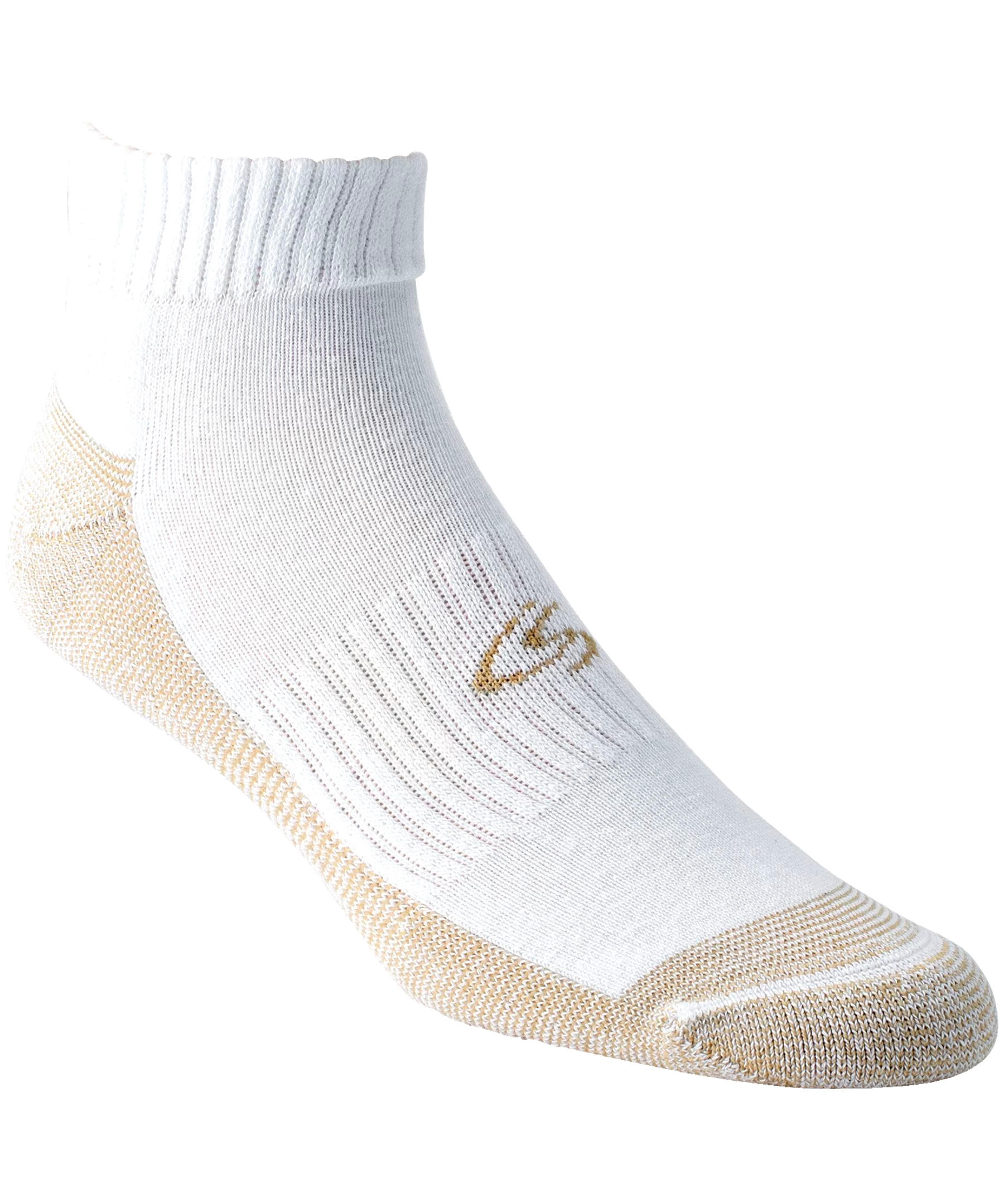 Copper Sole Men's 4-Pack Moisture Guard Athletic Ankle Socks