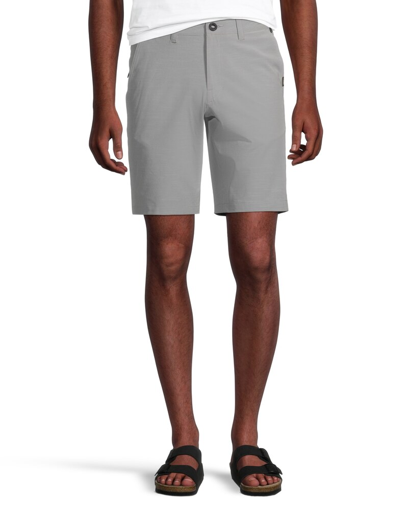 Men's Mid Rise Stretch Textured End on End Quick Dry Hybrid Shorts