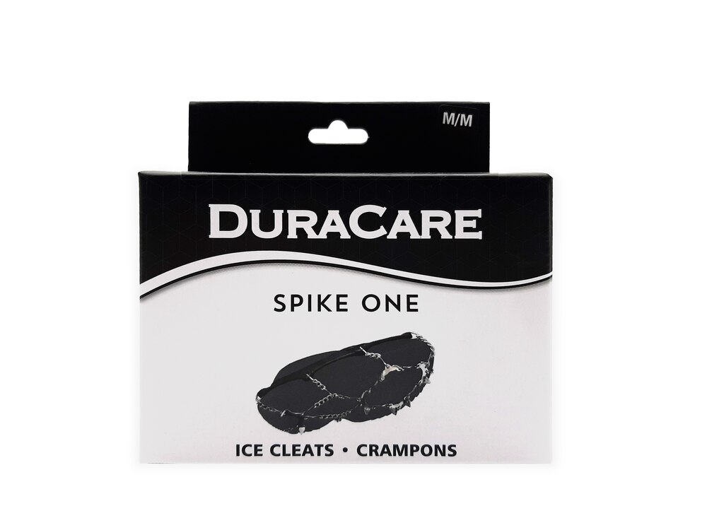 Duracare Unisex Spike One Ice and Snow Winter Cleats - Black