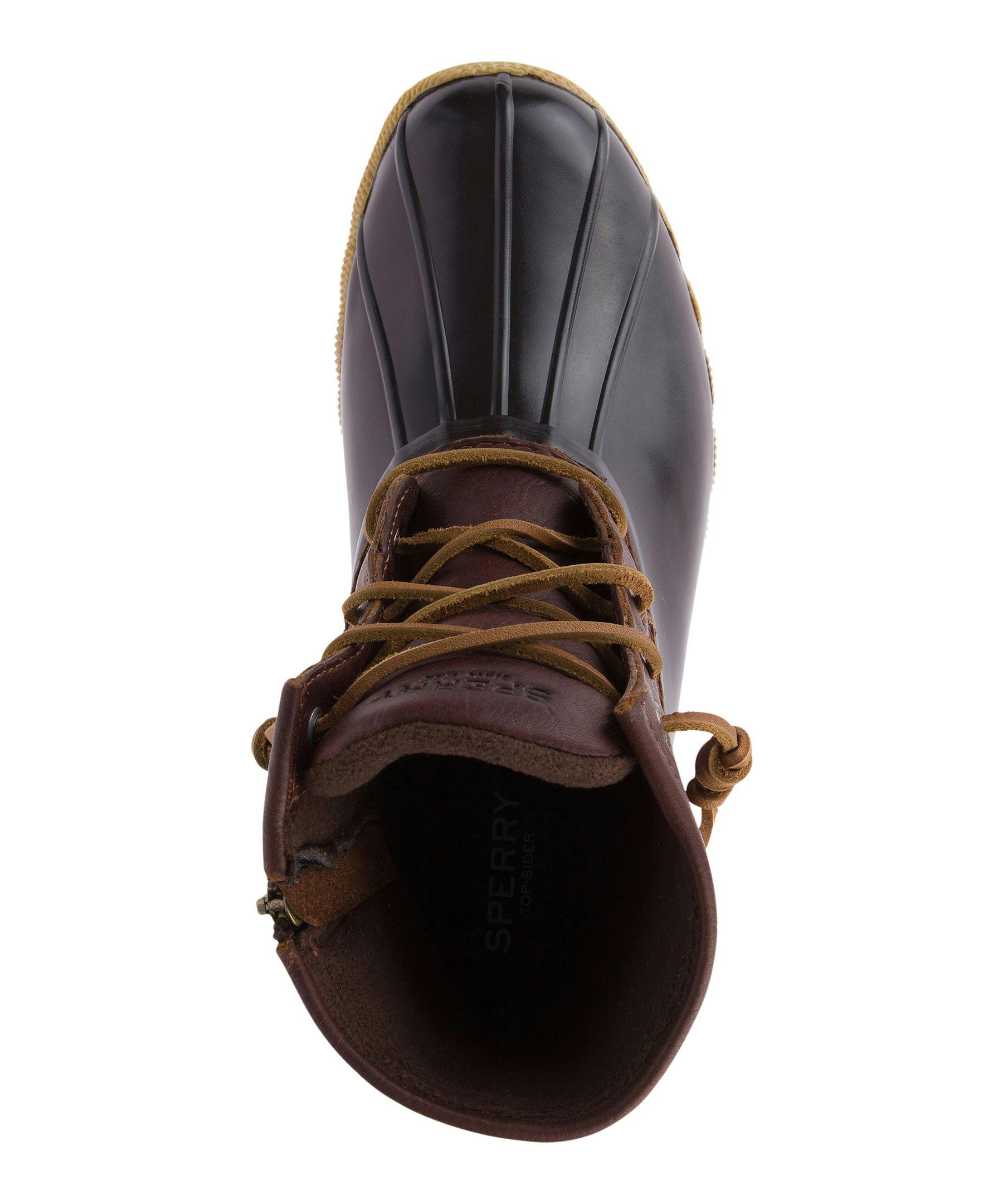 Sperry Women's Saltwater Waterproof Lined Duck Boots - Dark Brown