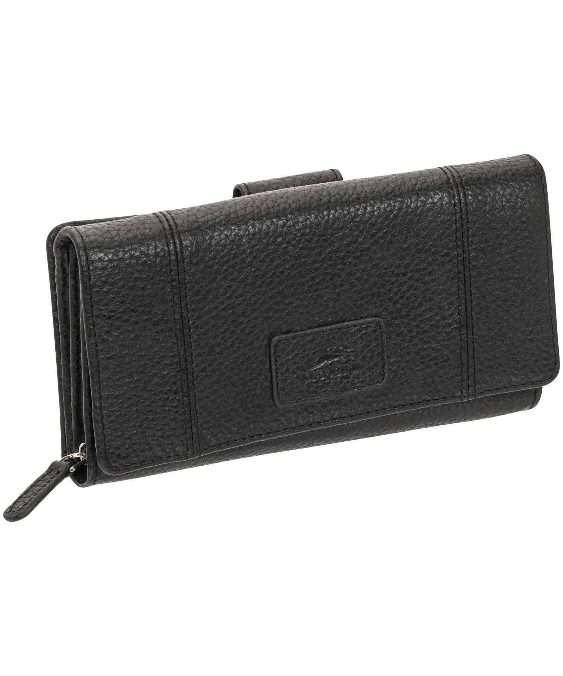 Mancini Leather Goods Women's Pebelled RFID Secure Medium Clutch Wallet